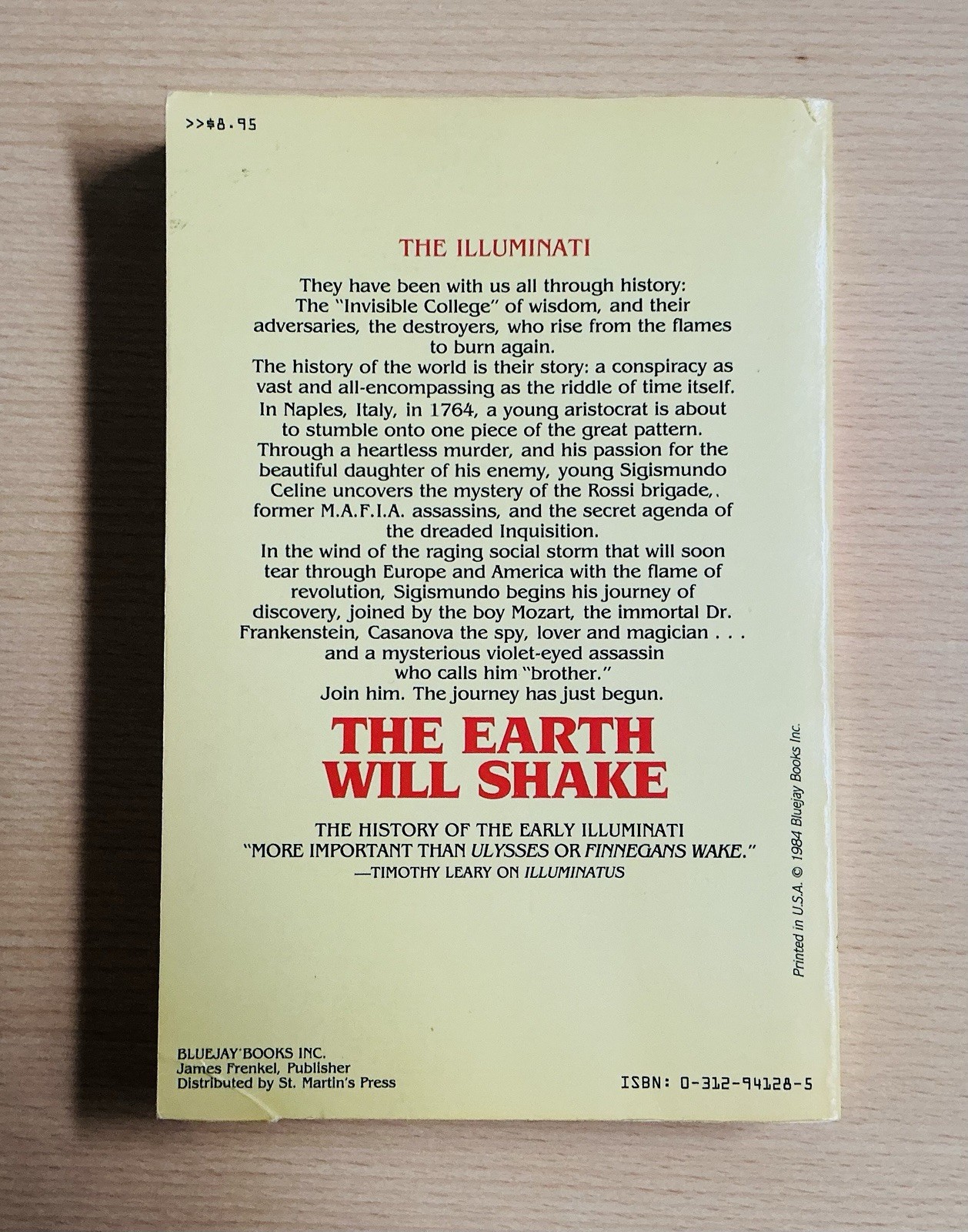 THE EARTH WILL SHAKE & WIDOW’S SON Robert Anton Wilson 1st TPB SF ILLUMINATUS