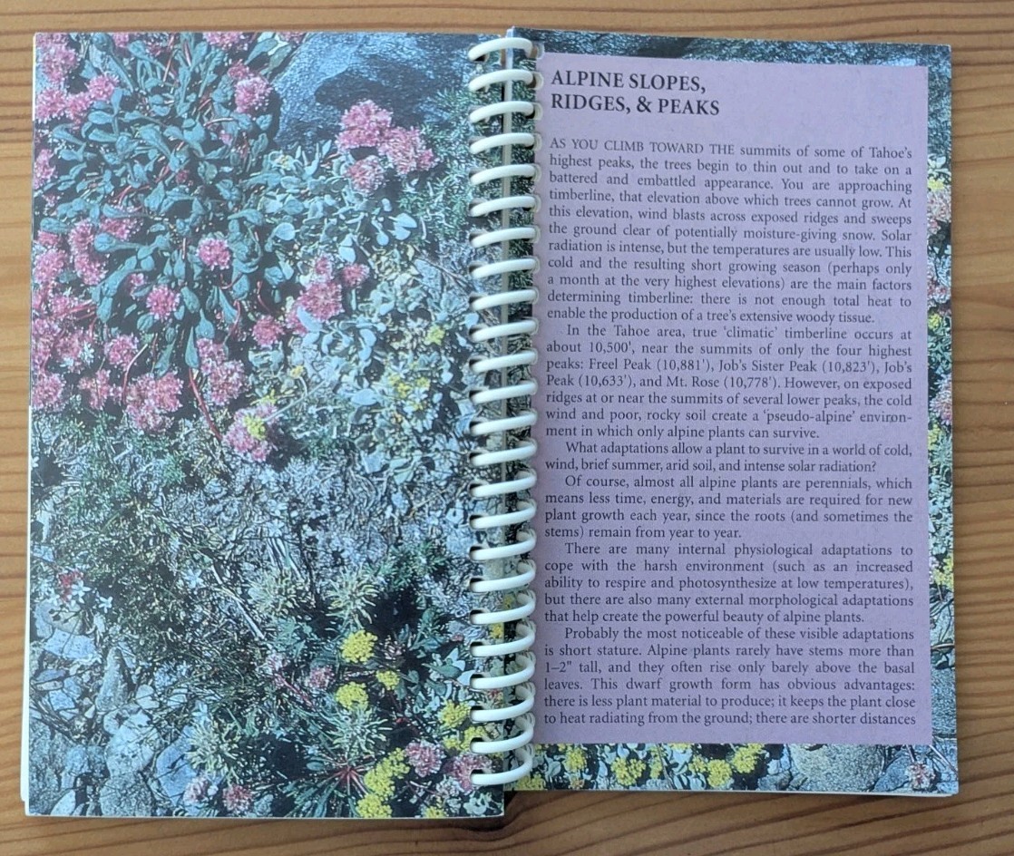 Wildflowers Of The Tahoe Sierra 140 Pages Spiral Binding 4″ x 6-1/4″