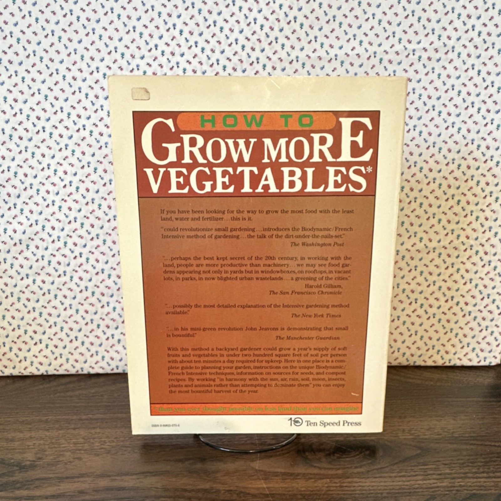 How to Grow More Vegetables by John Jeavons, Paperback, Ten Speed Press, Revise…