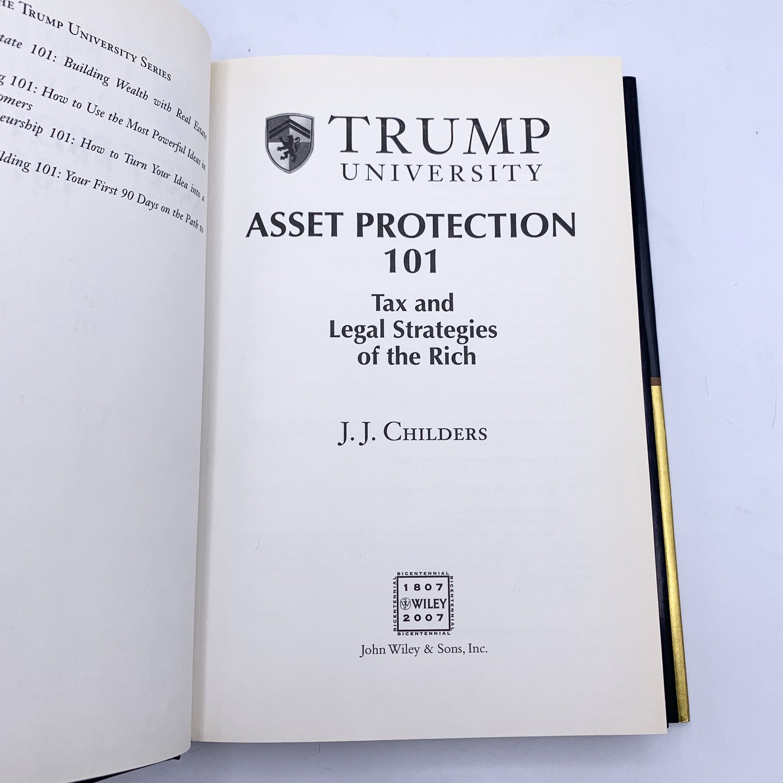 Trump University Asset Protection 101: Tax & Legal Strategies of the Rich 2008