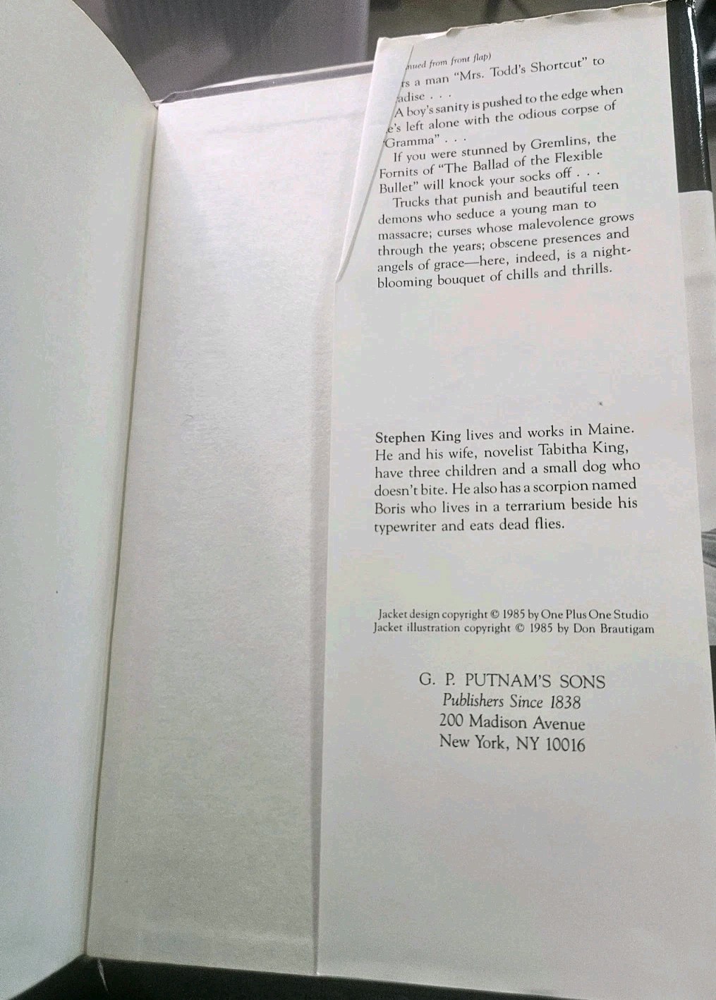 Vintage Skeleton Crew Stephen King G P Putnam’s Sons Black HC DJ 1985 USA