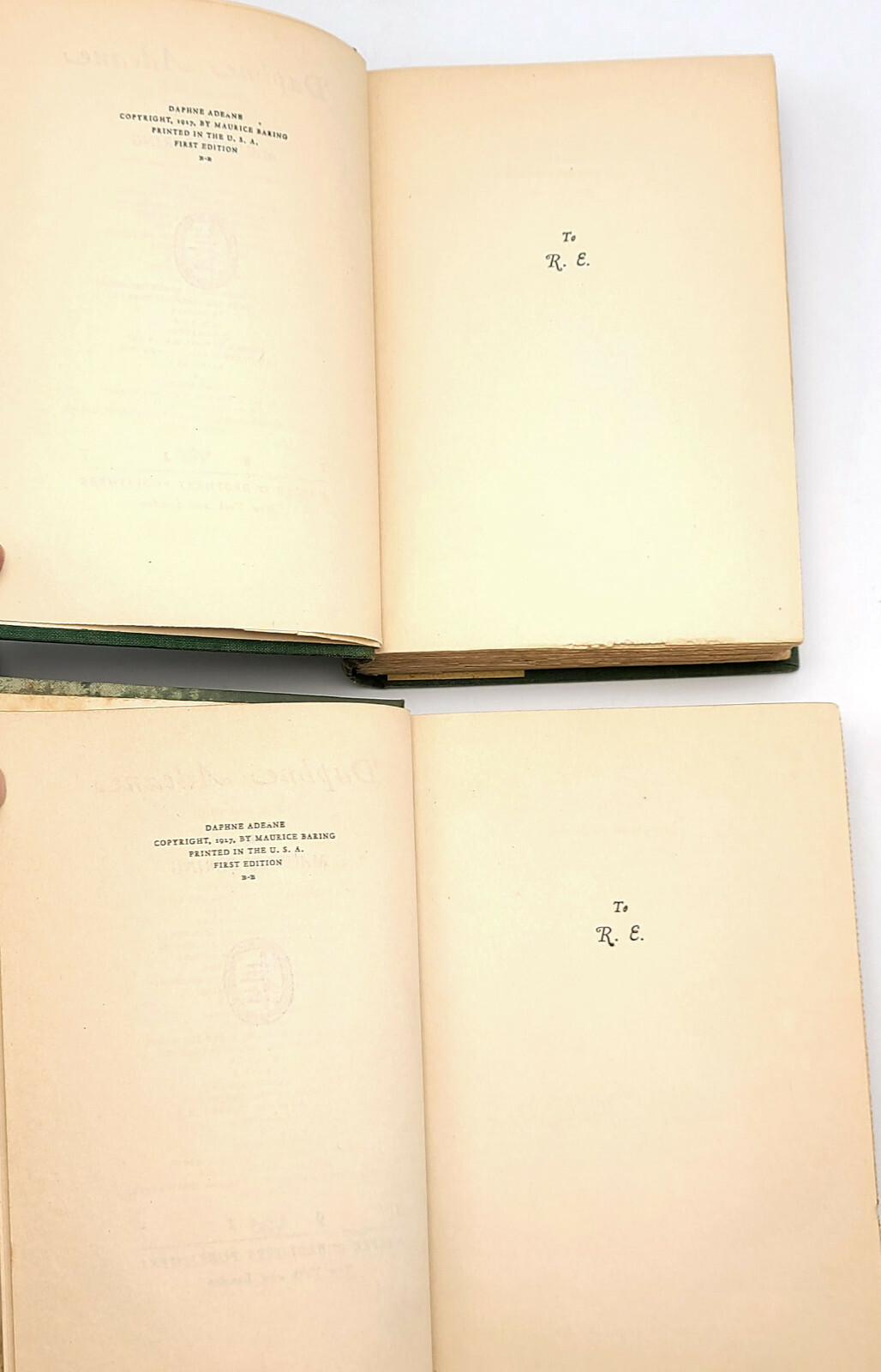 Daphne Adeane 1st DJ 1927 Maurice Baring London Society Fiction Novel