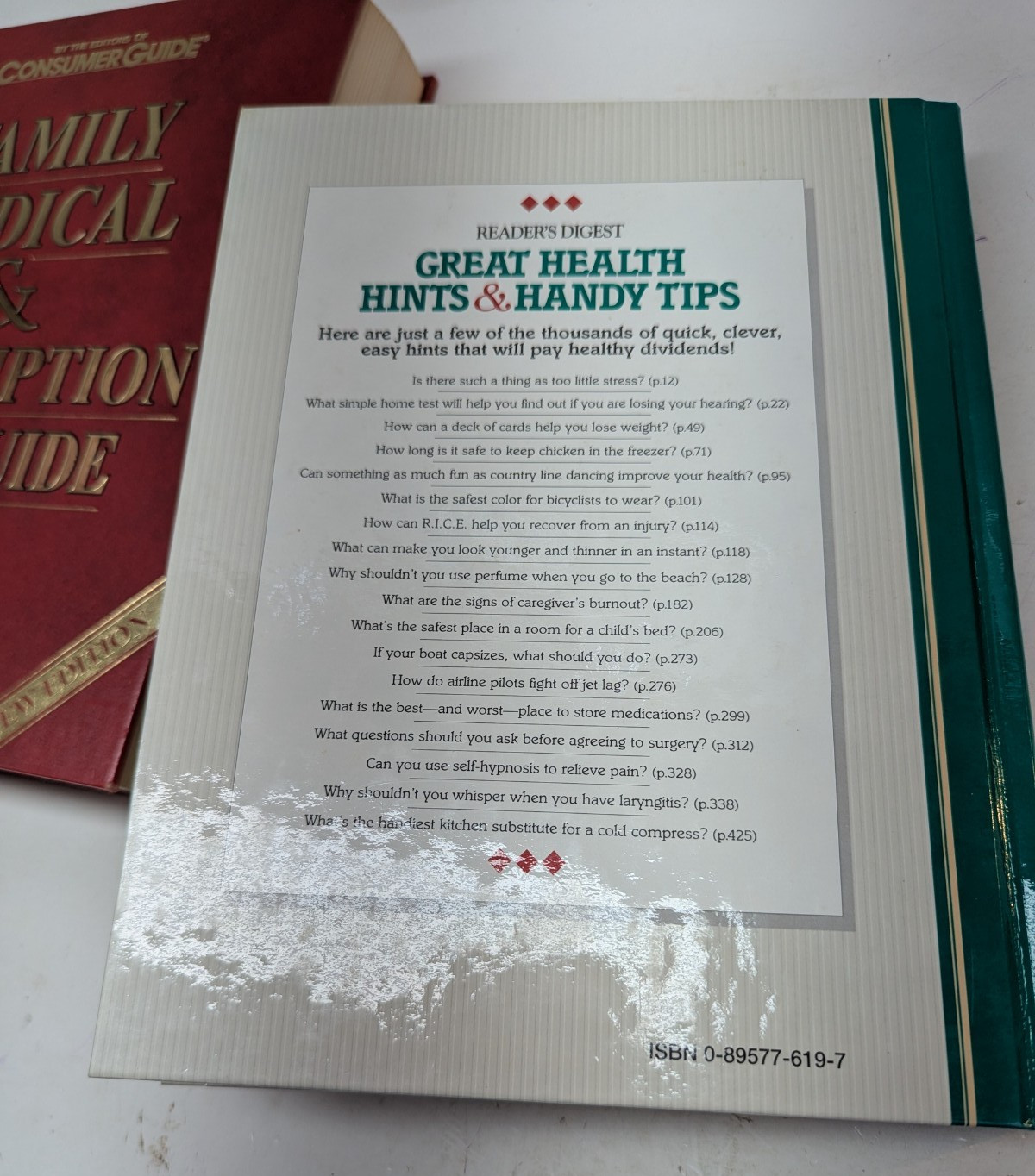 LOT OF 2 Medical Books: Great Health Hints & Handy Tips Family Medical Guide HC