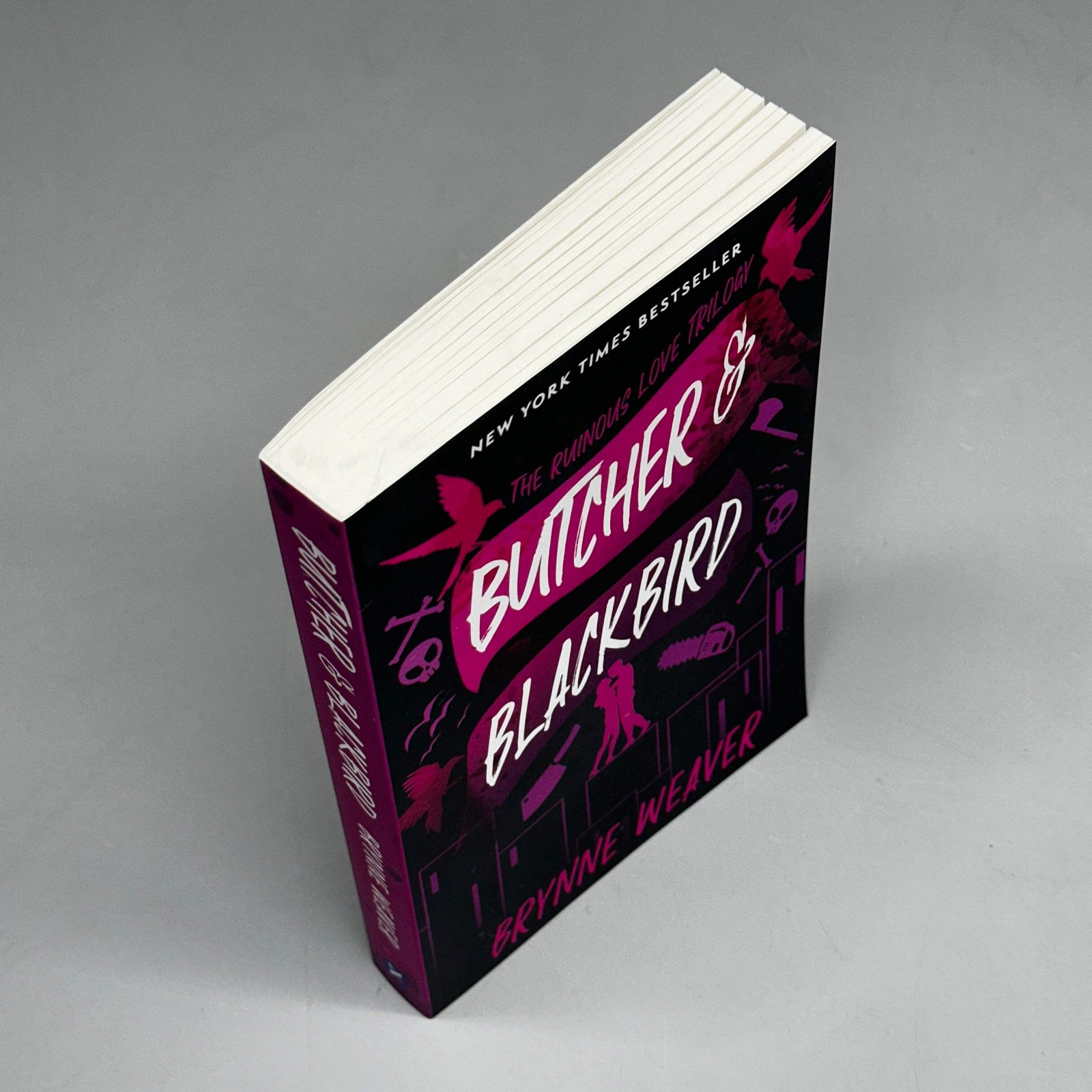 BRYNNE WEAVER Butcher & Blackbird: The Ruinous Love Trilogy 5.5″x8″ Black & Purp