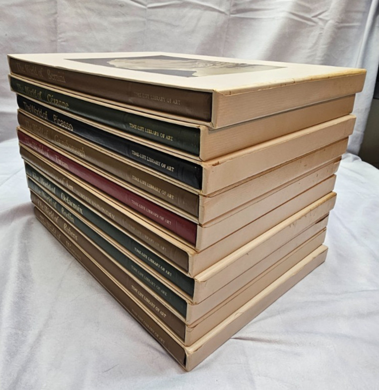 1967 Complete Set of 28 Time Life Library of Art Hardcovers w/Slip Covers-USED