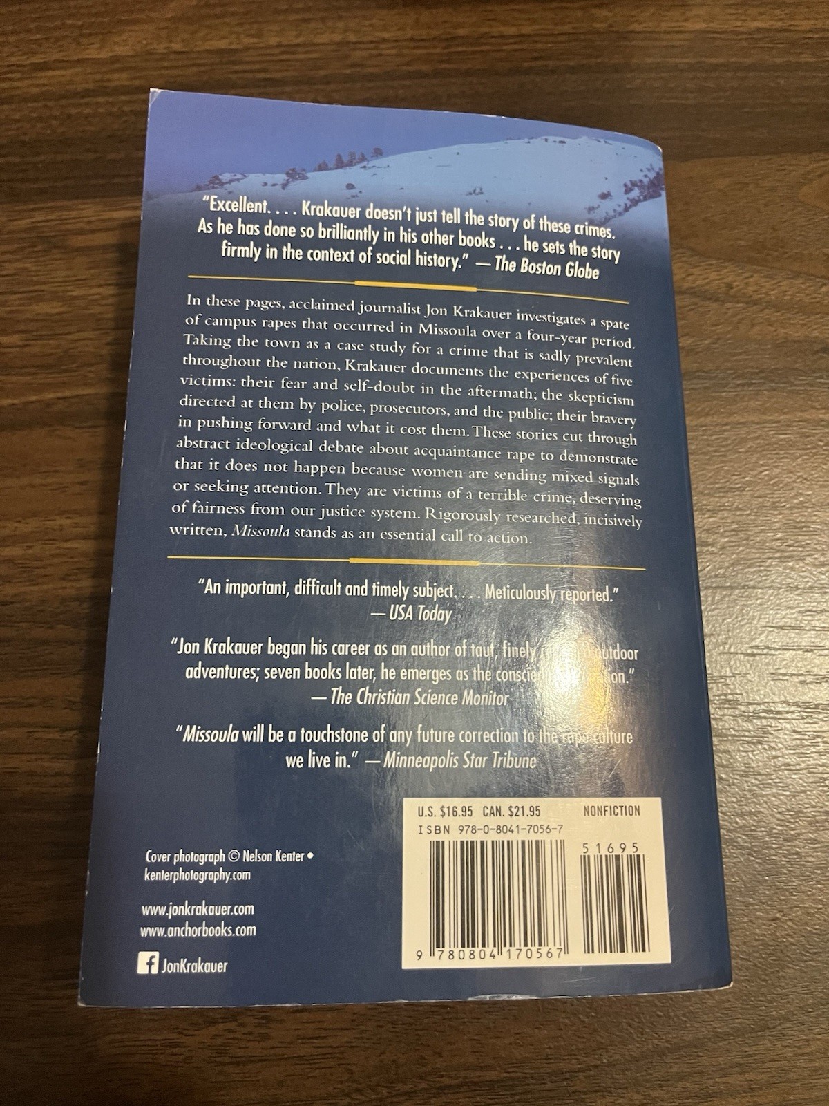 Missoula by Jon Krakauer (2015, Trade Paperback)