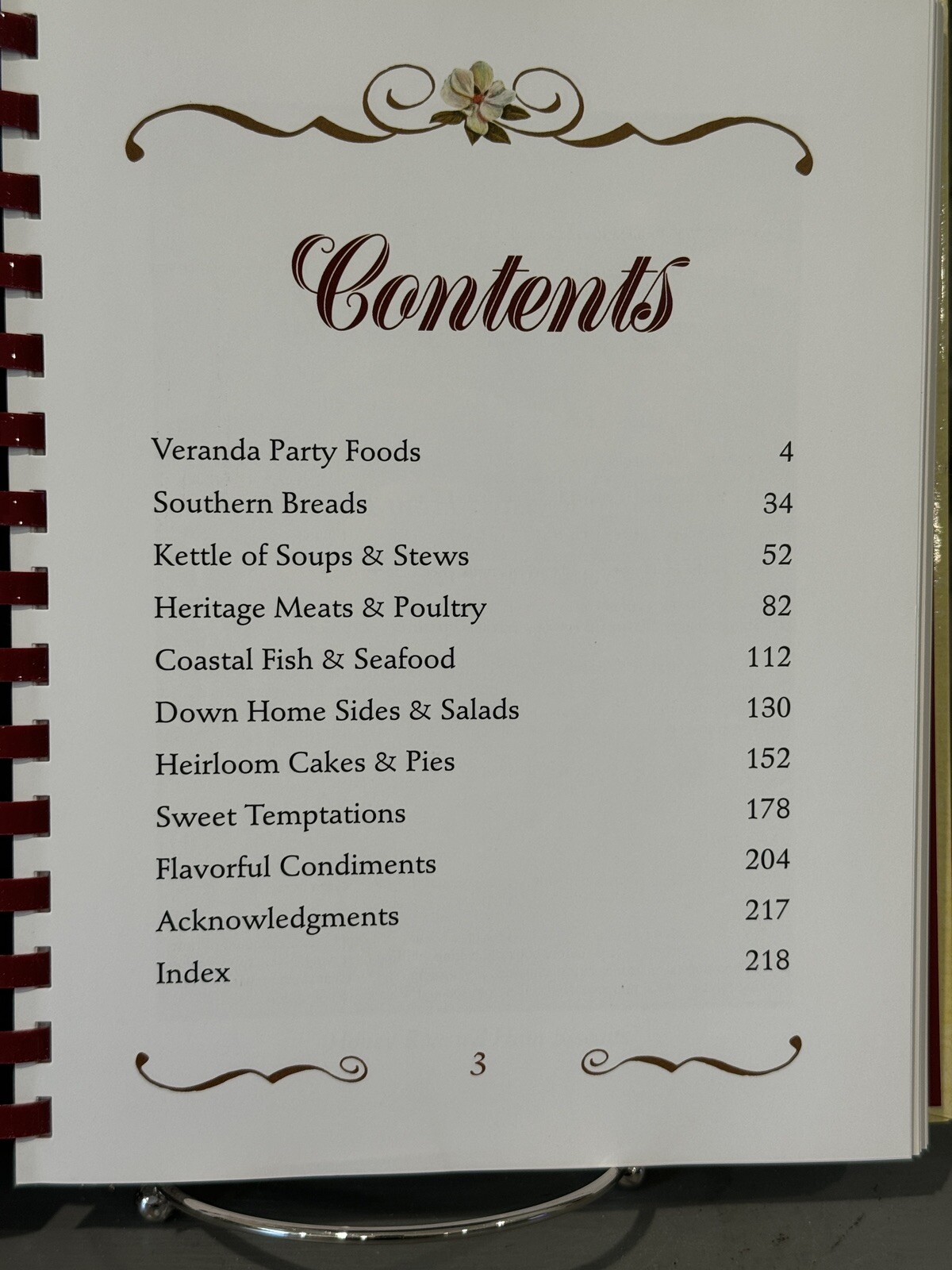2005 Southern Cooking COOKBOOK Recipes Hardcover Spiral Bound 223 Pages