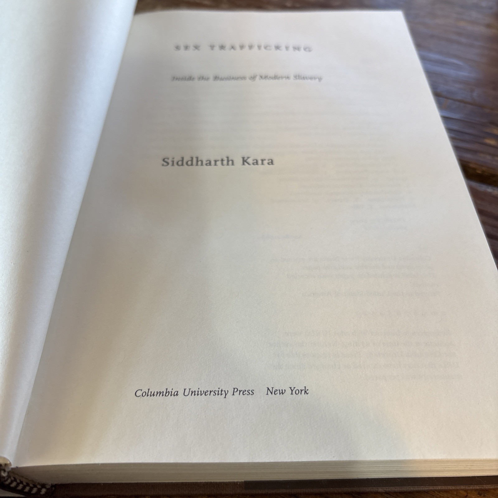 Sex Trafficking Inside the Business of Modern Slavery by Kara, Siddharth