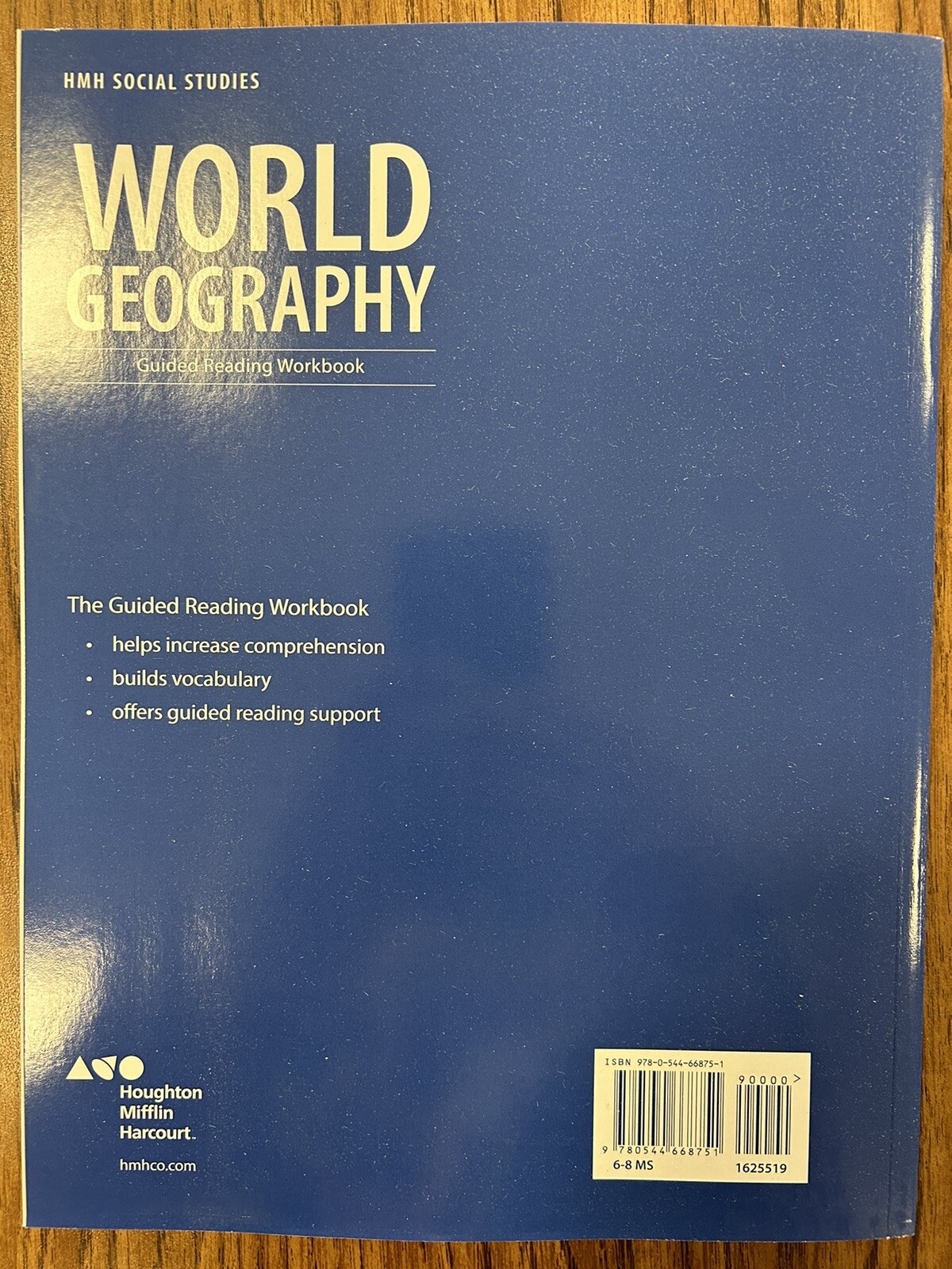 NEW! HMH Social Studies World Geograpy Guided Reading Workbook 9780544668751