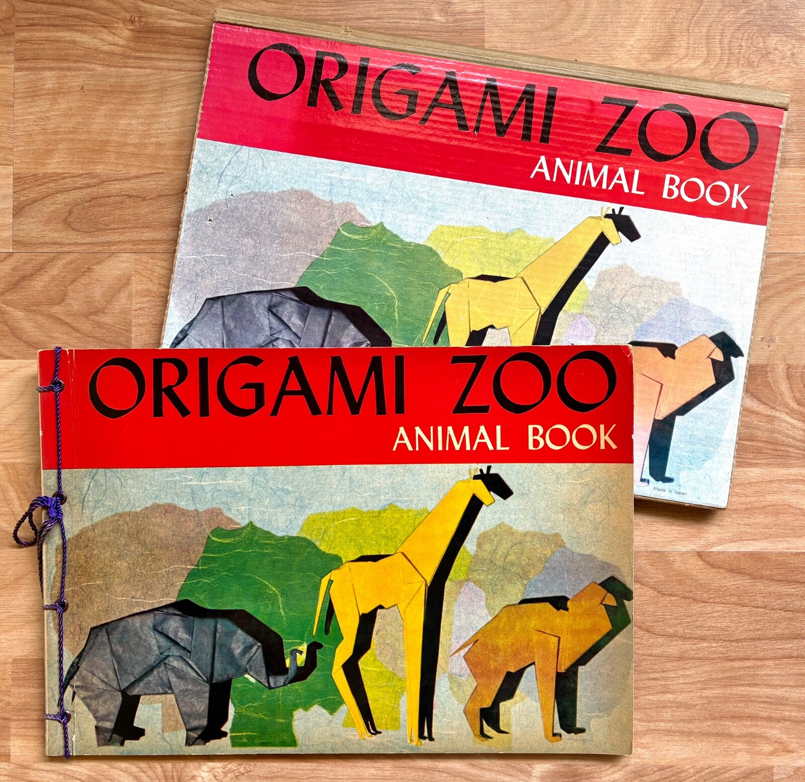 Origami Zoo Animal Book 1961, Early Japanese Craft Book in English w/ Examples