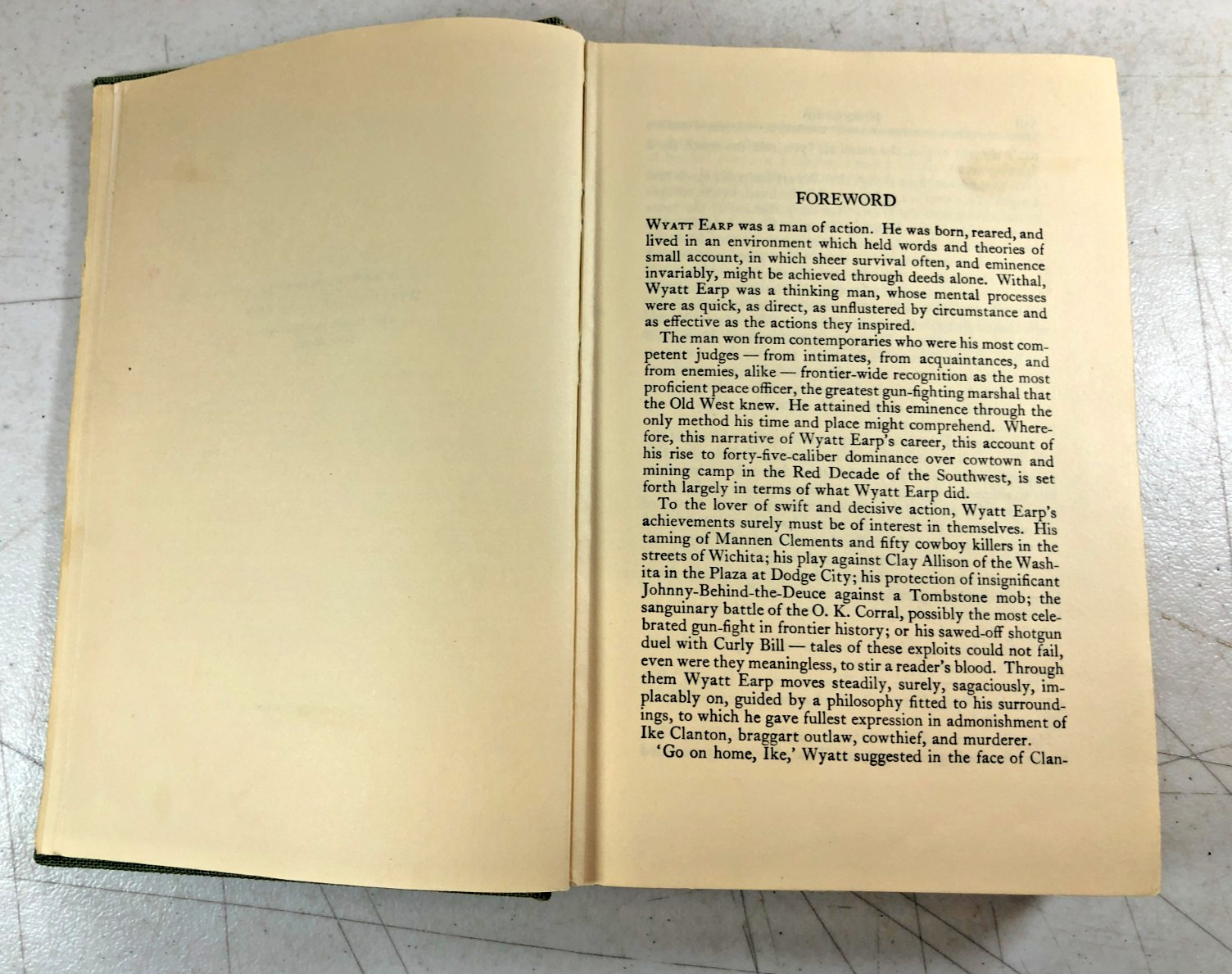 Wyatt Earp, Frontier Marshal, Stuart N. Lake 1931 (E-104)