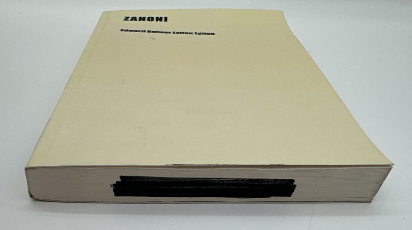 Zanoni Edward Bulwer Lytton Trade Paperback 2010 Reprint Ex Library