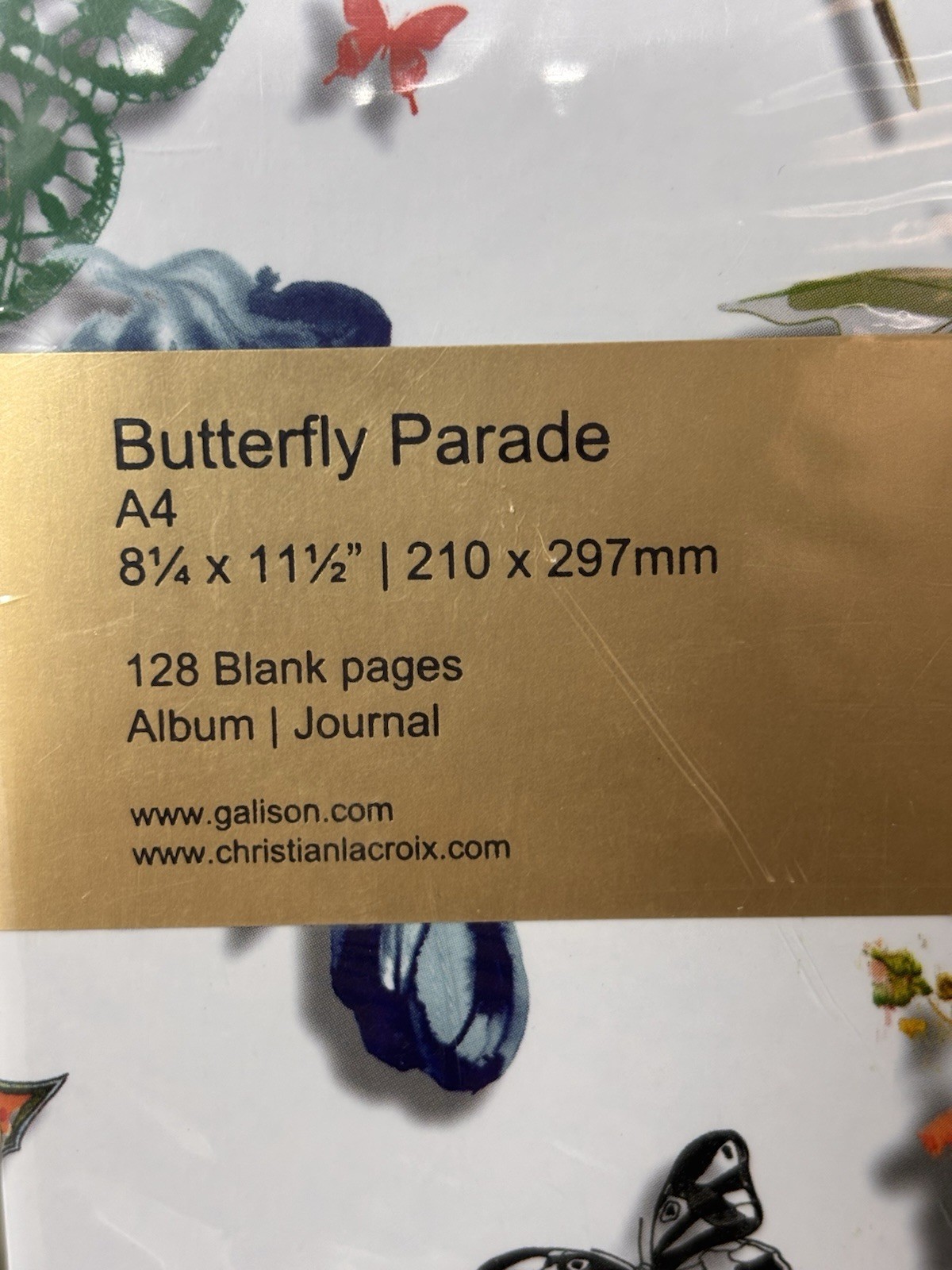 Christian Lacroix BUTTERFLY PARADE A4 Blank Journal Album Gilded Pages NEW