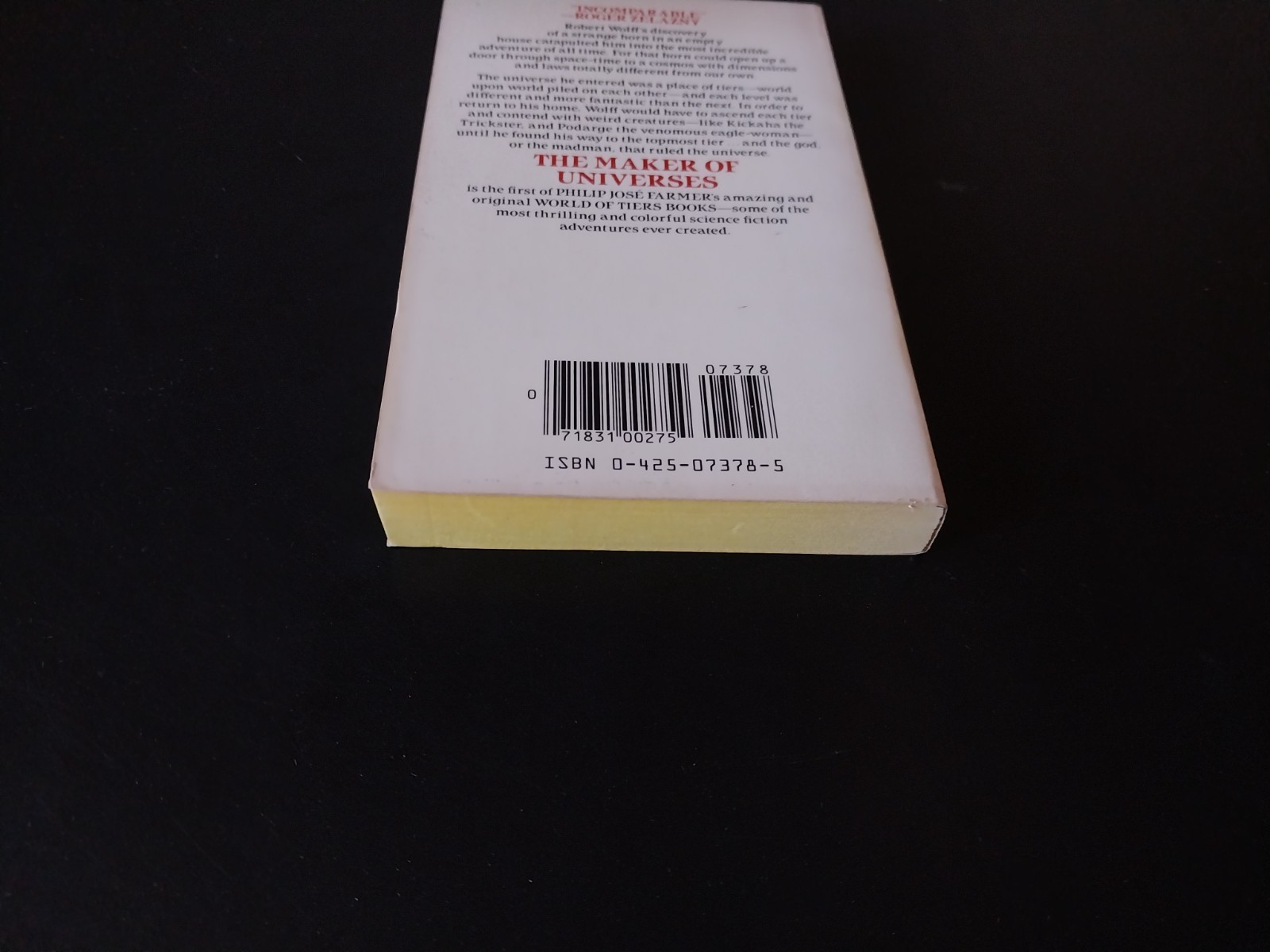 Philip Jose Farmer – The Maker of Universes – Berkley Edition 1st Printing 1984