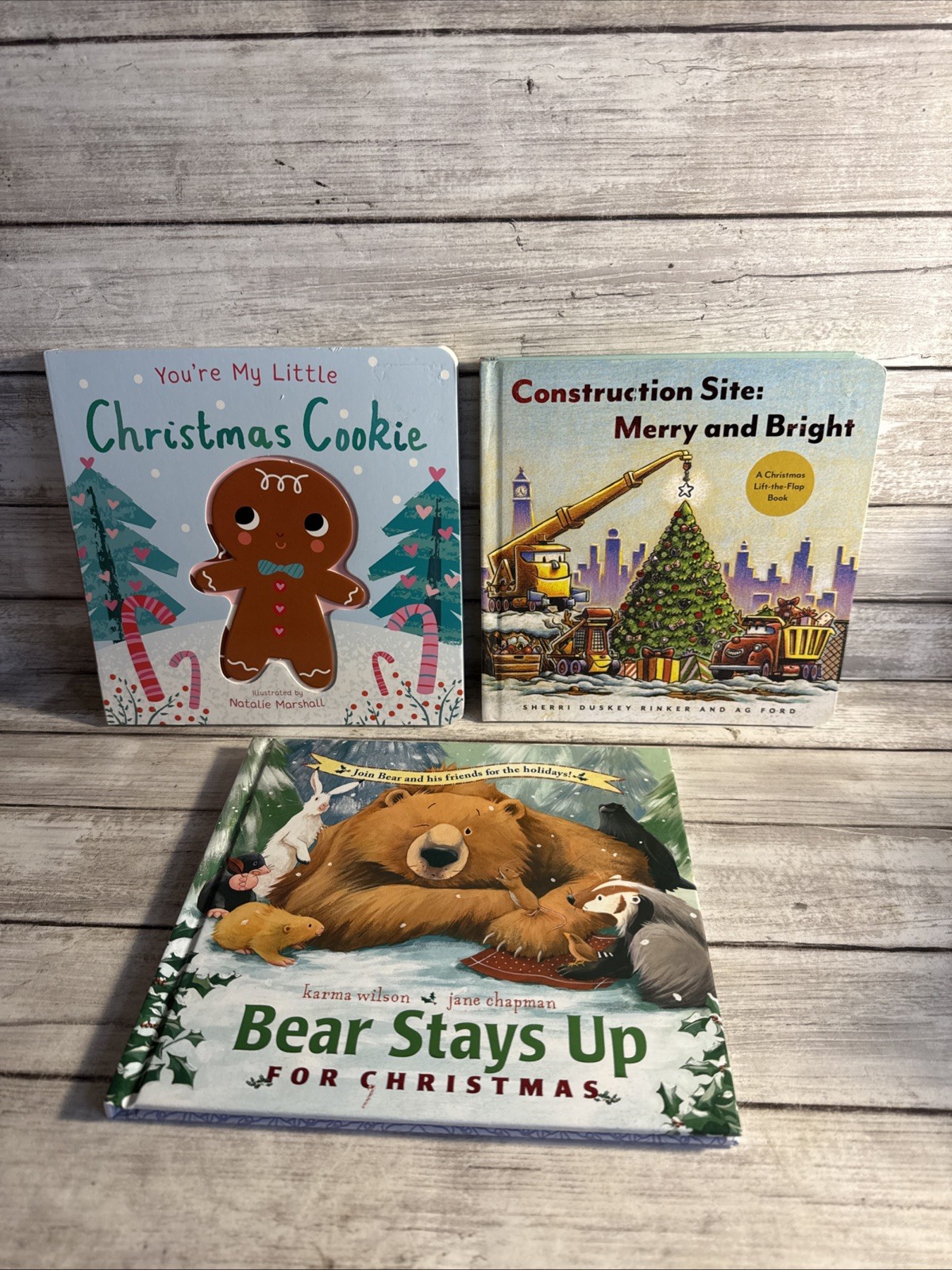 NEW! Lot Of 3 Christmas Touch Feel Experience Books Christmas Cookie + 2 More