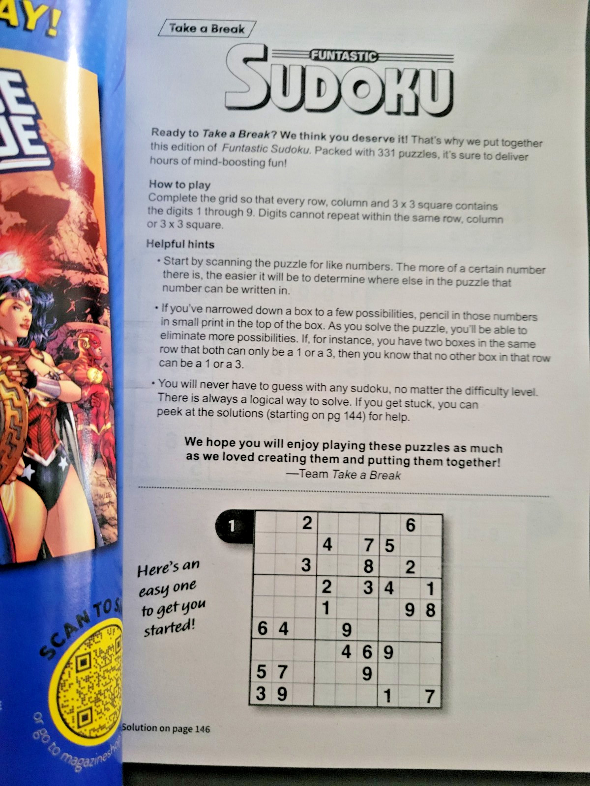 Lot of 3 Funtastic Sudoku Books by Take-A-Break – 990+ Challenging Puzzles
