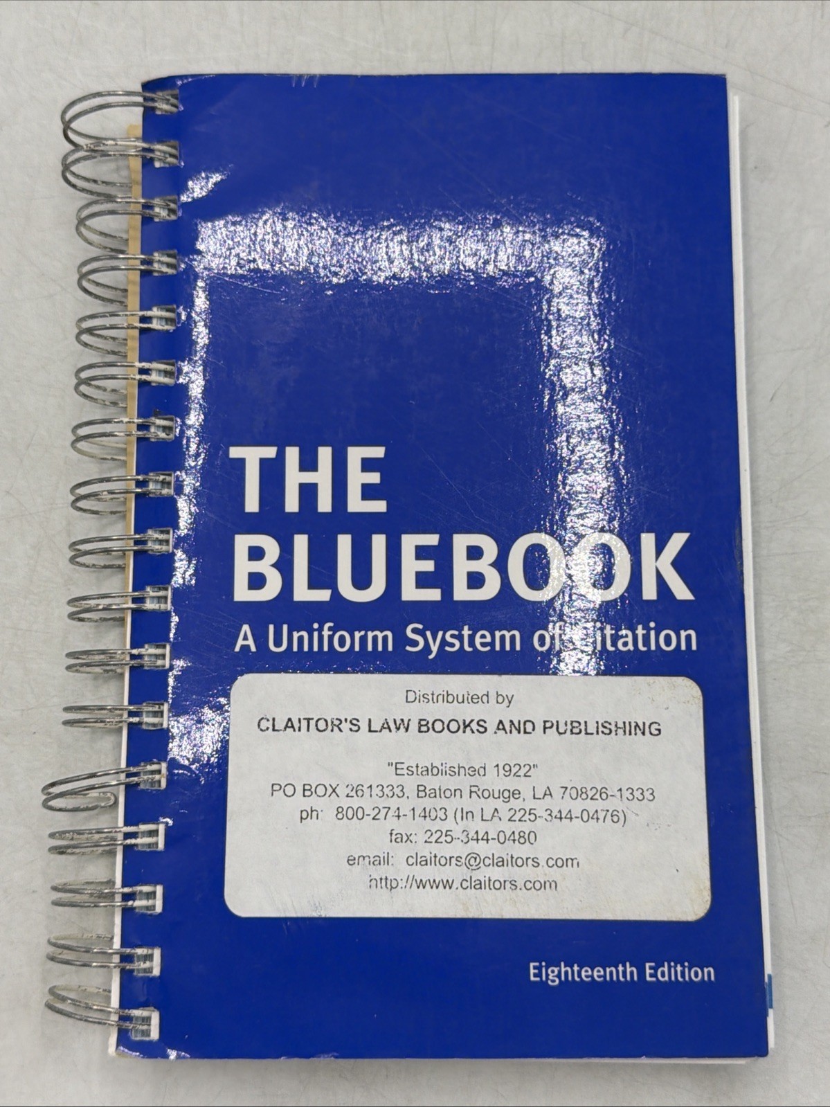The Bluebook: A Uniform System of Citation, 18th Edition