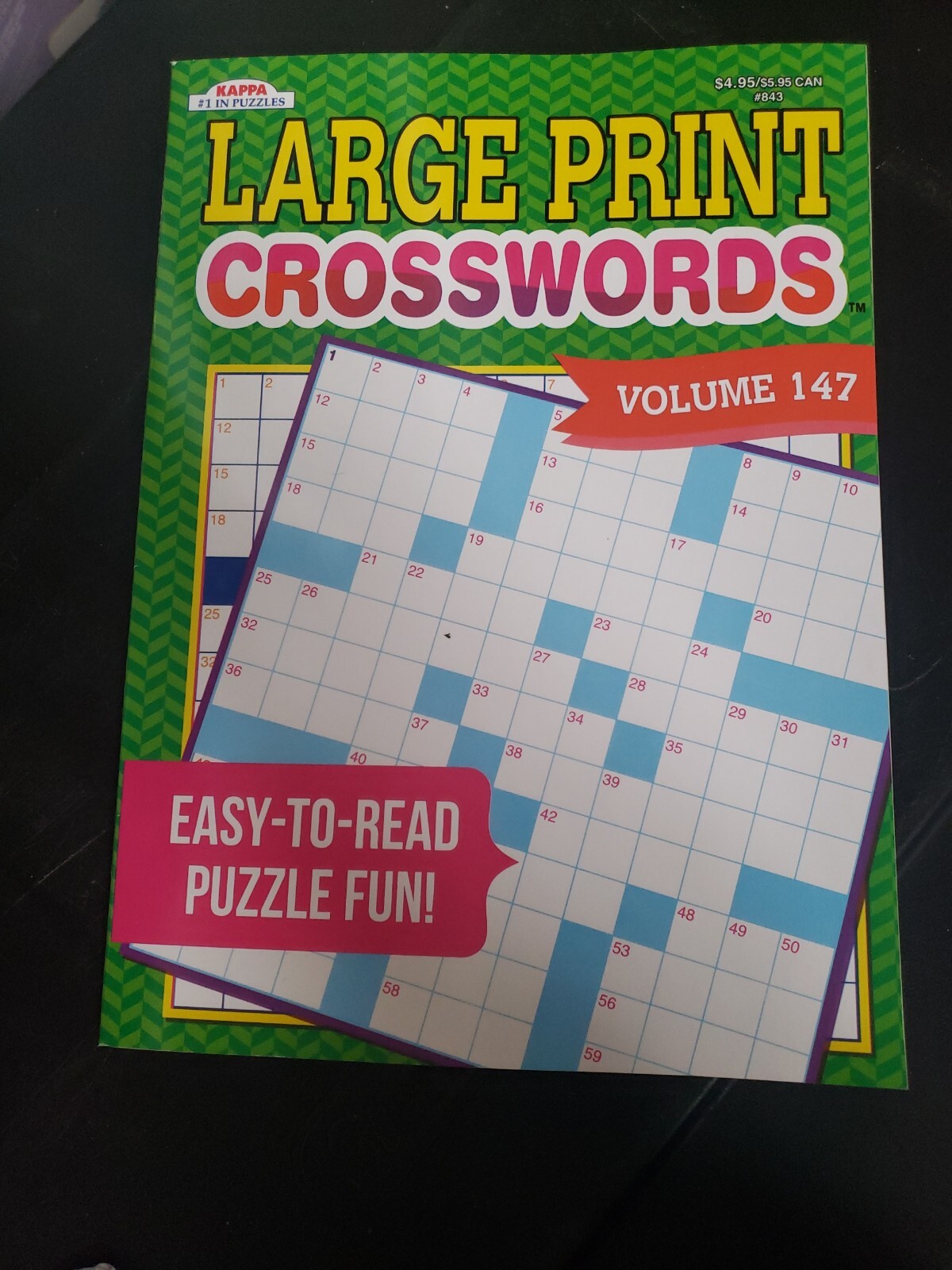 KAPPA LARGE PRINT CROSSWORDS VOLUME 147 EASY-TO-READ PUZZLE FUN 75 PAGES