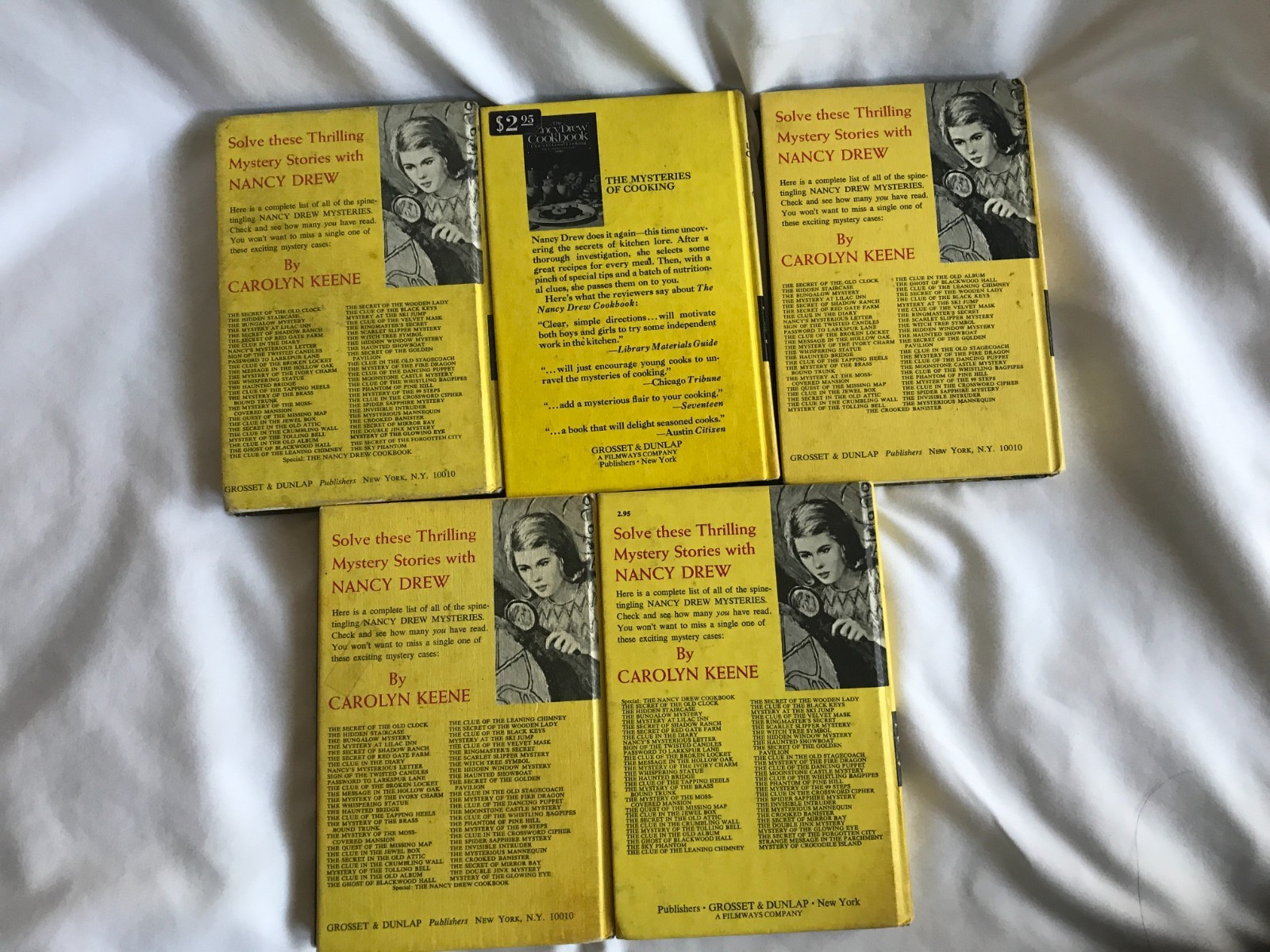 Lot of 5 Nancy Drew Mystery Carolyn Keene Matte HC