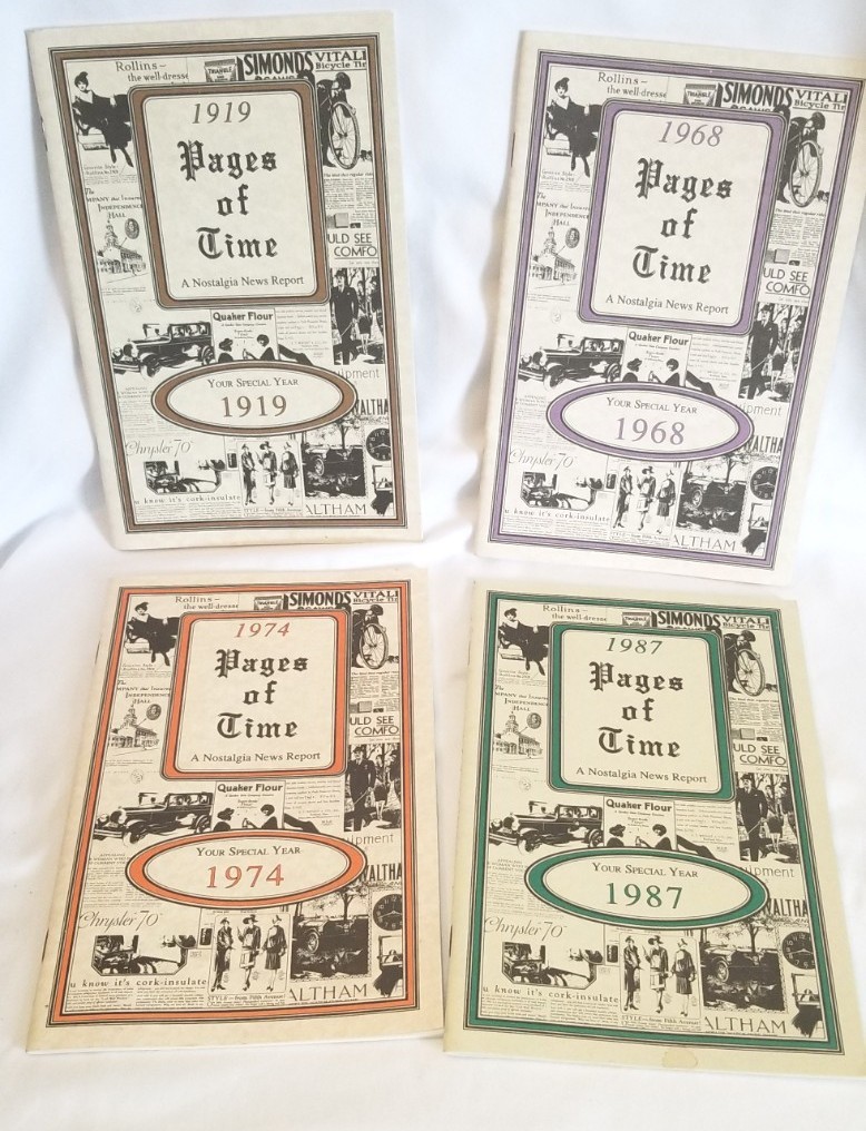 Lot Of 4 Pages Of Time Nostalgia News Report Pamphlet Booklets