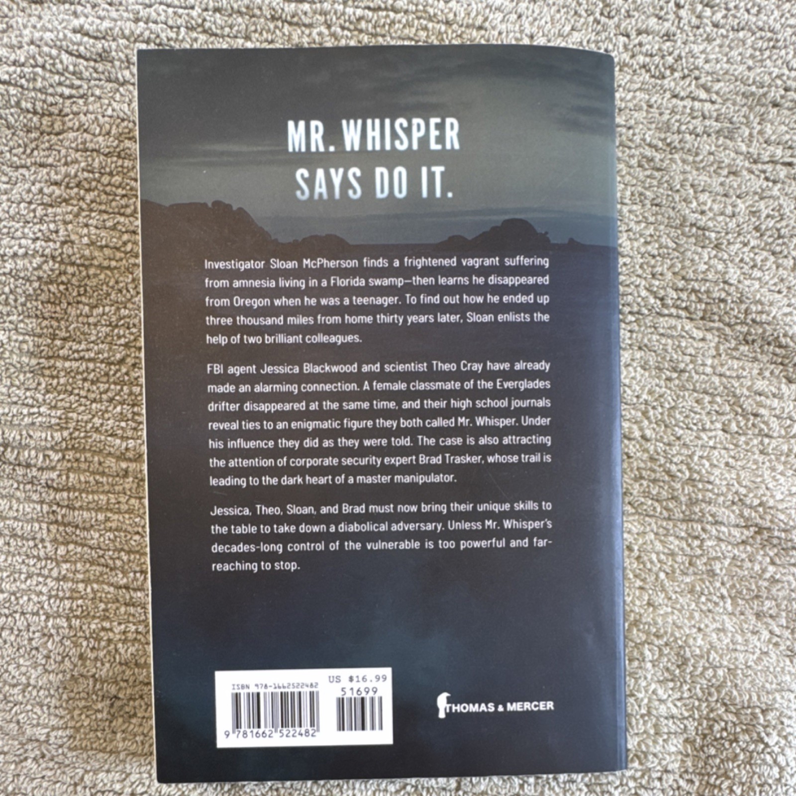 Andrew Mayne Mr. Whisper Paperback Thriller Crime Novel English