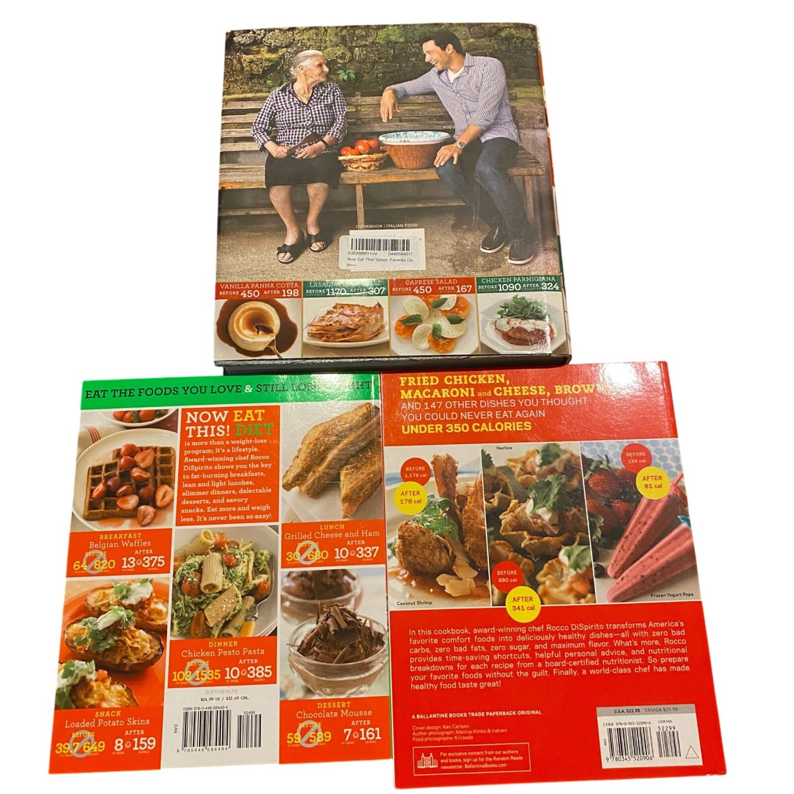 Rocco Dispirito cookbook lot Now eat this Italian comfort foods diet recipe book