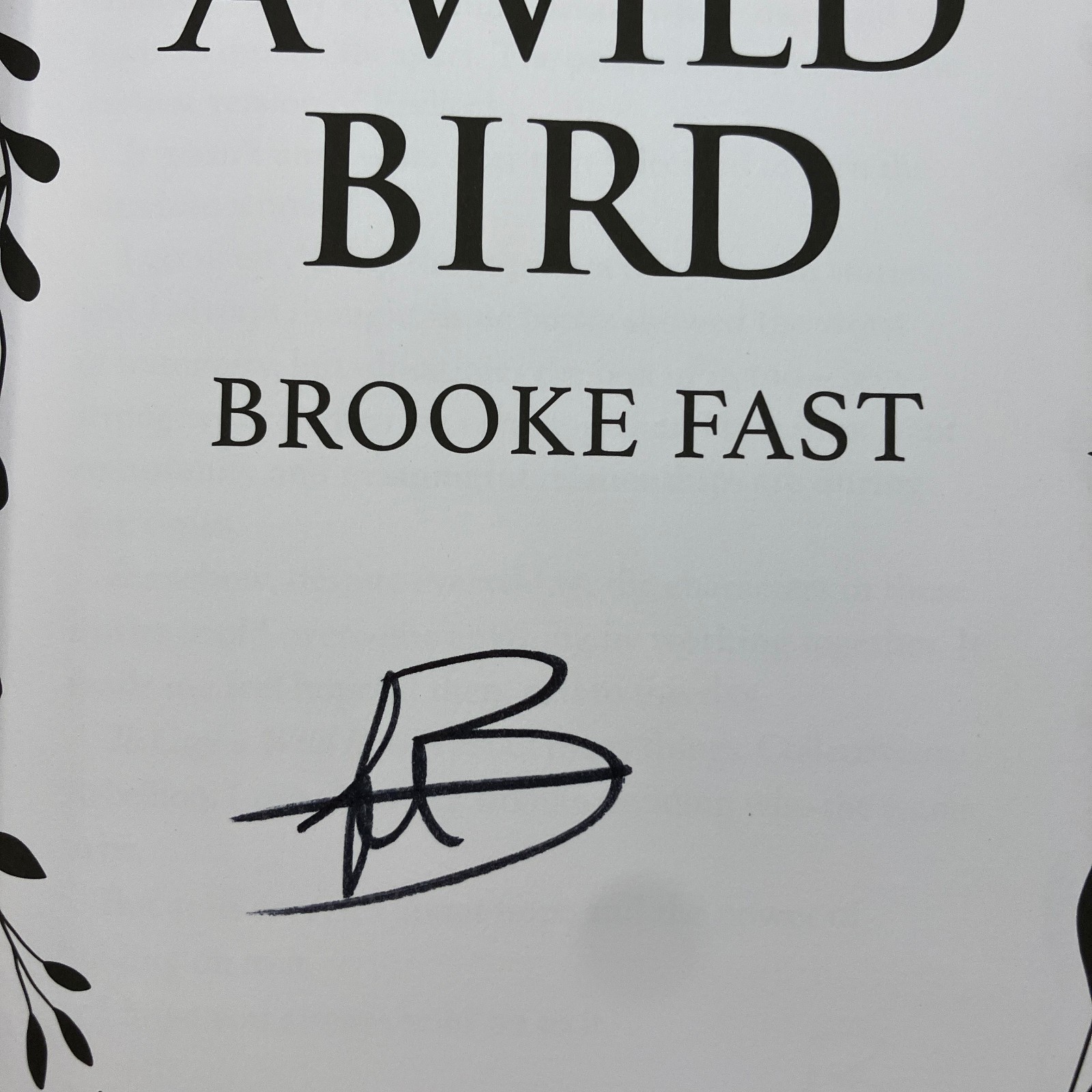 To Cage A Wild Bird Brooke Fast Signed Fairy Loot Exclusive Edition 2025 HCDJ