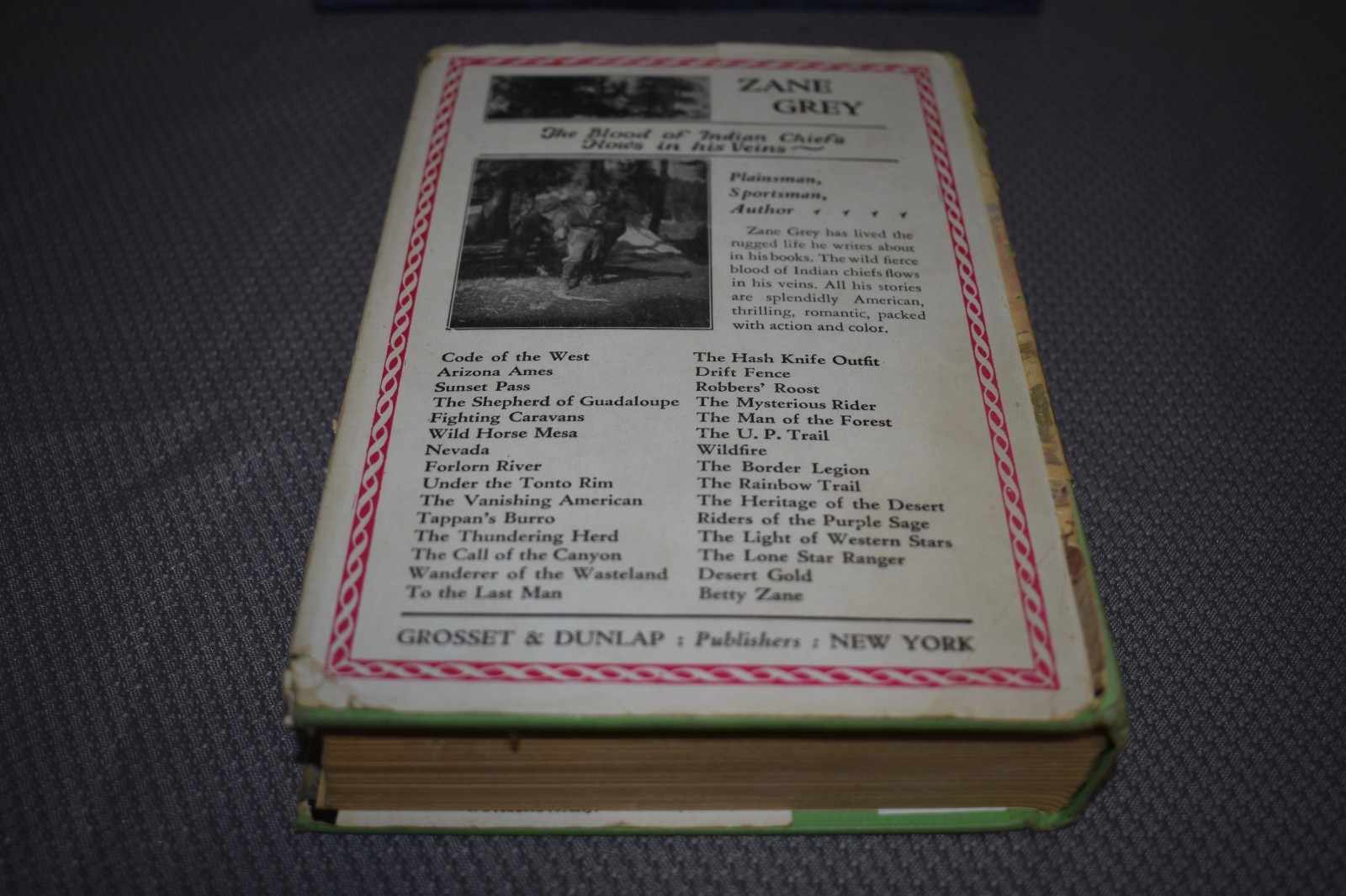 Thunder Mountain by Zane Grey (1st Edition/Later Print,Signed Edition,hardcover)