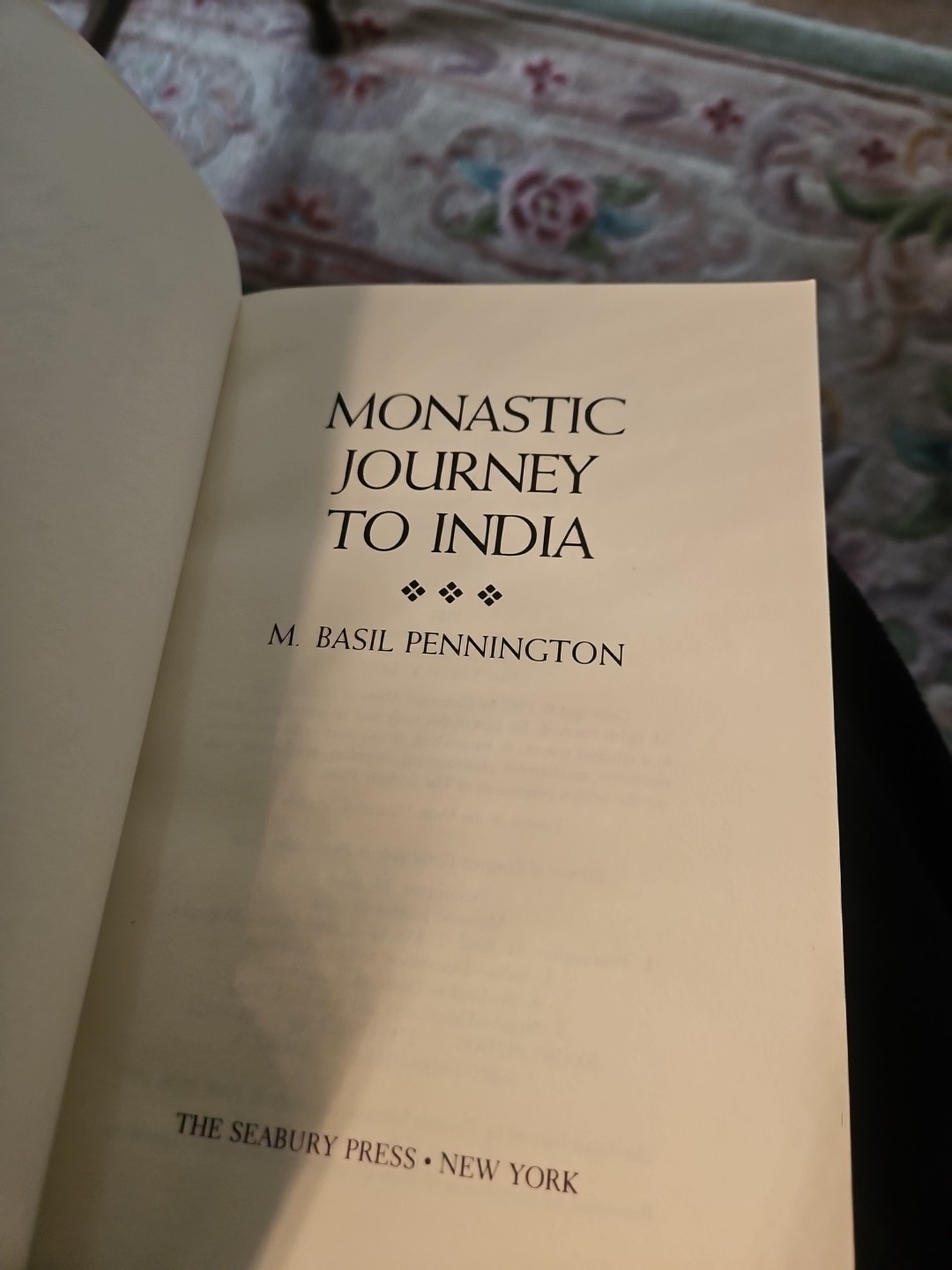 Monastic Journey To India by Pennington PB 1982 VG Cond J3