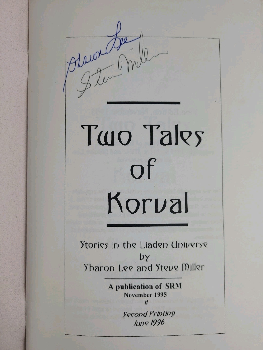 *SIGNED* Lot 6 Liaden Universe Chapbooks Sharon Lee Steve Miller 1-4 6 7 Sci-Fi