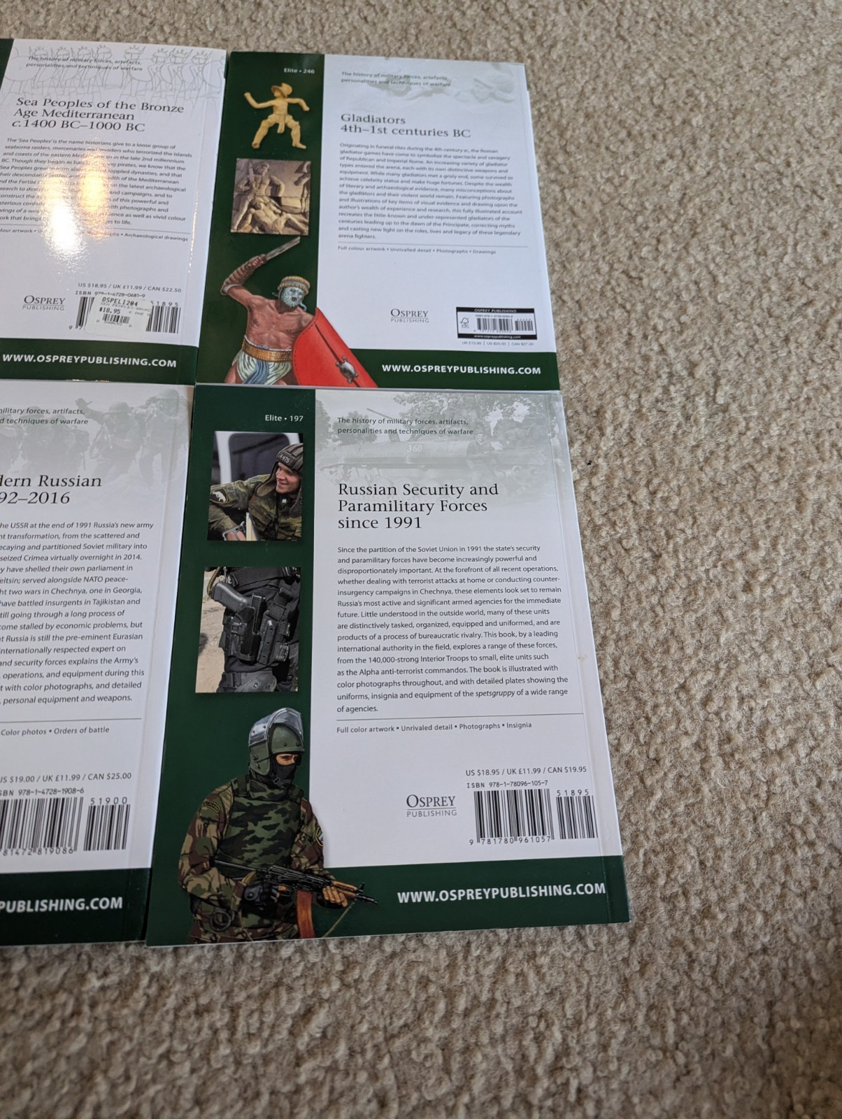 Osprey Elite Series: 4 Volumes, Osprey Publishing, Military History