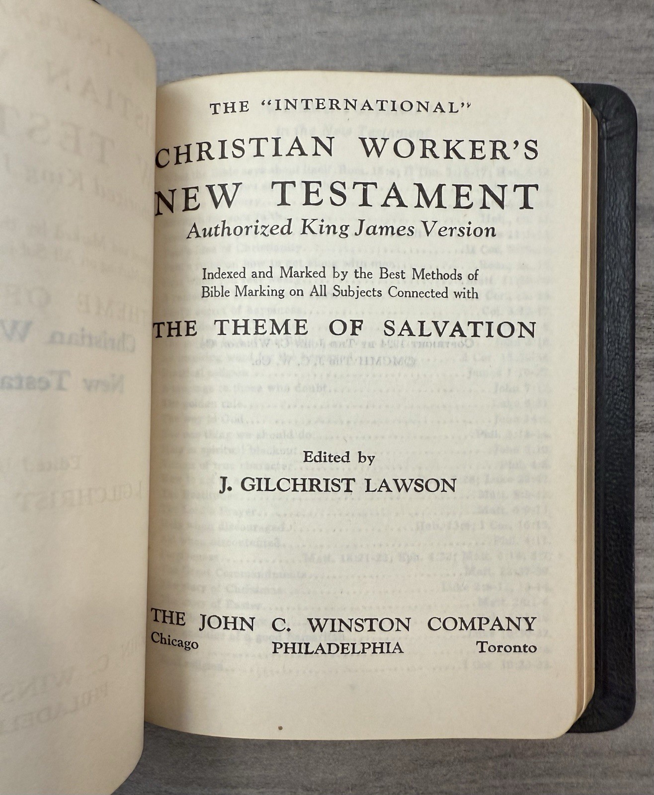 Christian Worker’s 1924 New Testament GENUINE LEATHER Pocket Bible (1945)