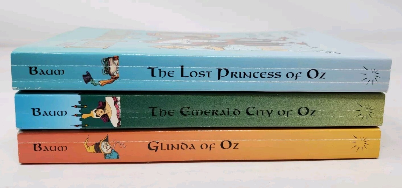 Lot Of 3 OZ Books Emerald City Lost Princess Glinda By Frank L. Baum Soft Cover