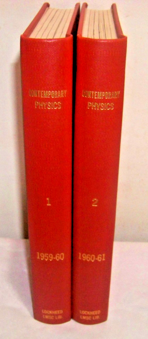 BRAGG & THOMSON! Physics Journals 1959-61. Nobel Laureate Editors.