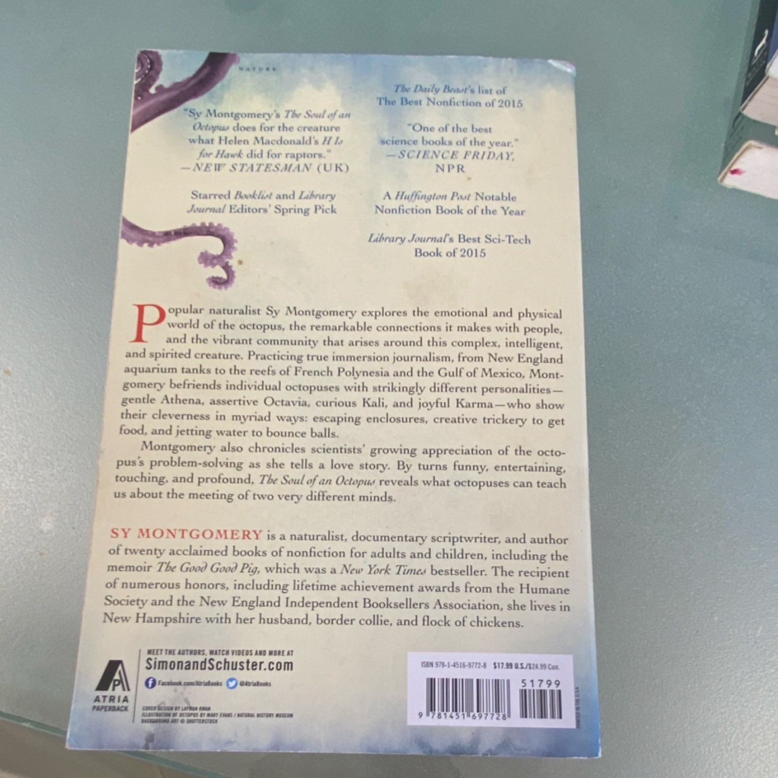 Sy Montgomery Soul of an Octopus Trade Paperback Atria Books Nature