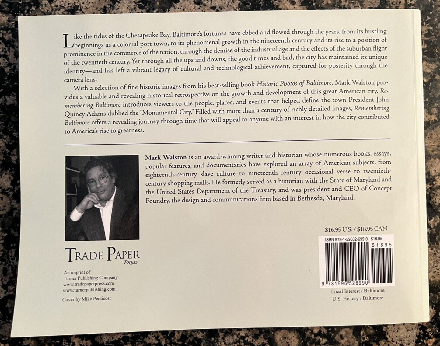 Remembering Baltimore. Mark Walston. Softcover. 134 Pages