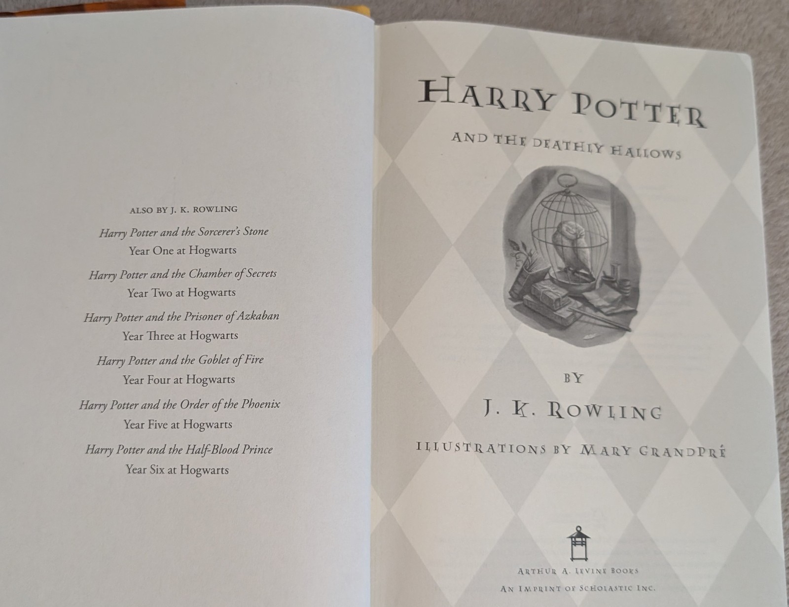 Harry Potter And The Deathly Hollows First Ed HC BJ New Rare Error Pg 759