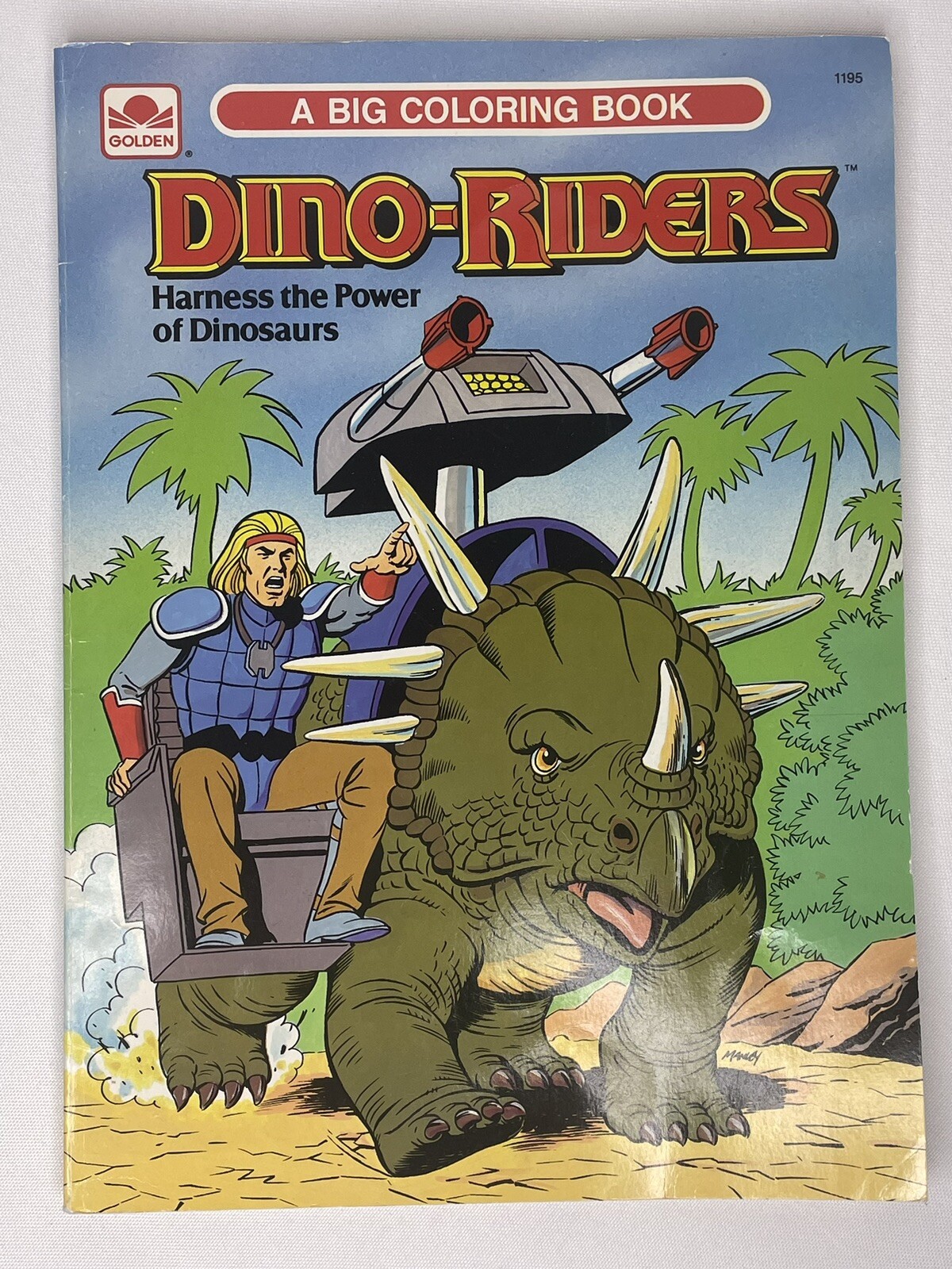1988 Golden Tyco Dino-Riders Harness the Power of Dinosaurs Coloring Book