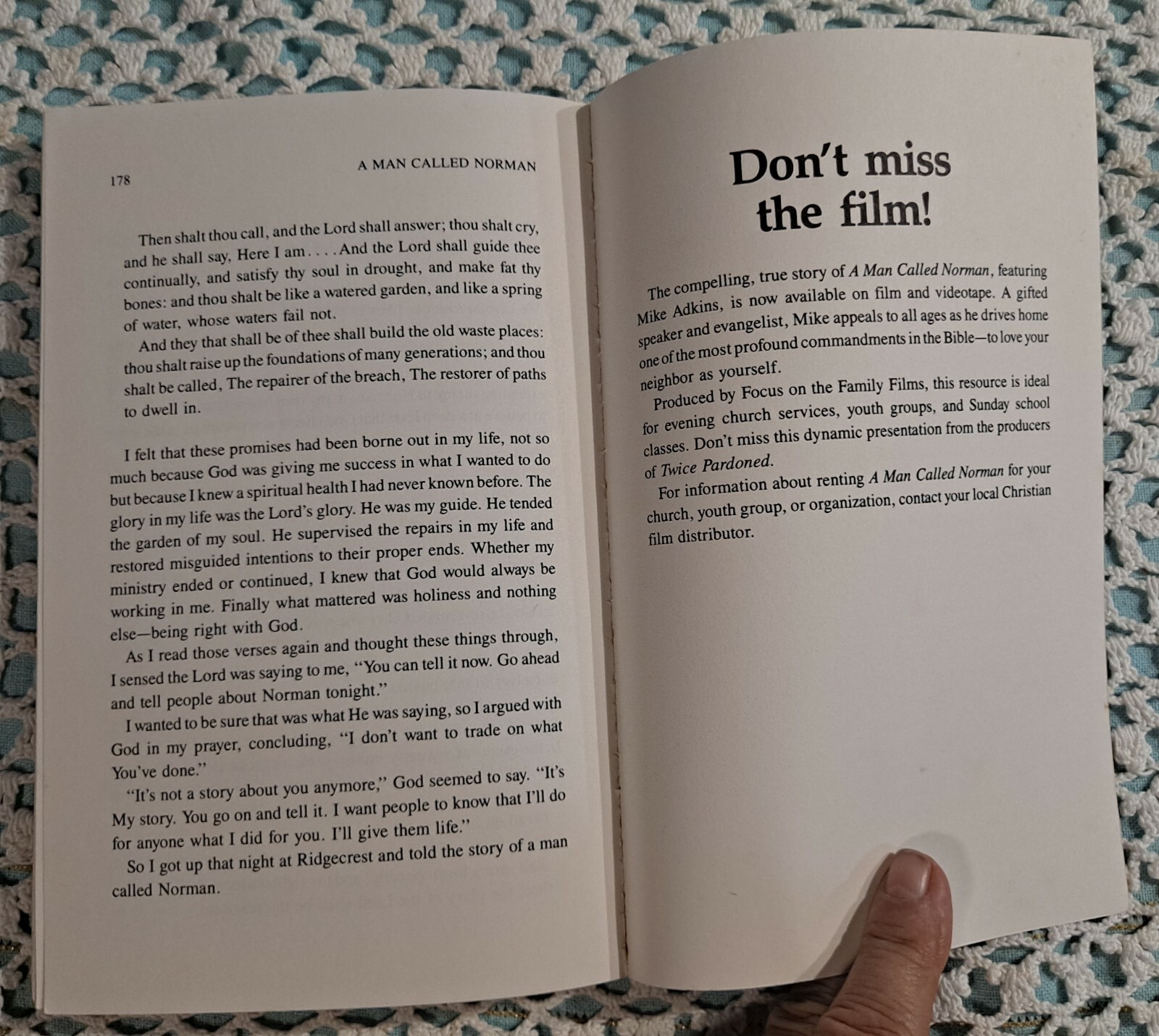 A Man Called Norman by Mike Adkins, 1989 (1st Printing), PB, 178 pages