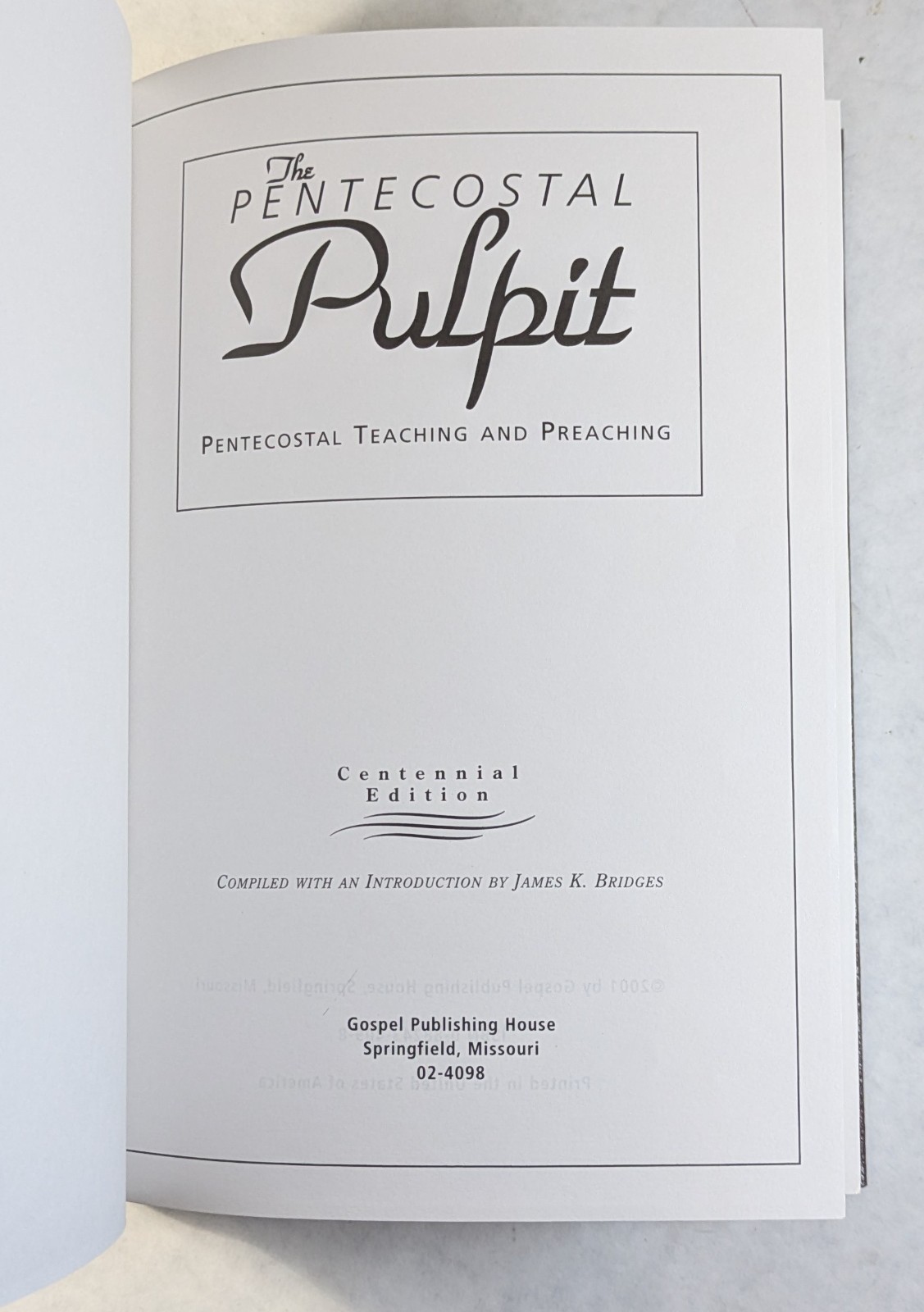 Pentecostal Pulpit Centennial Edition Leather Bound 2001