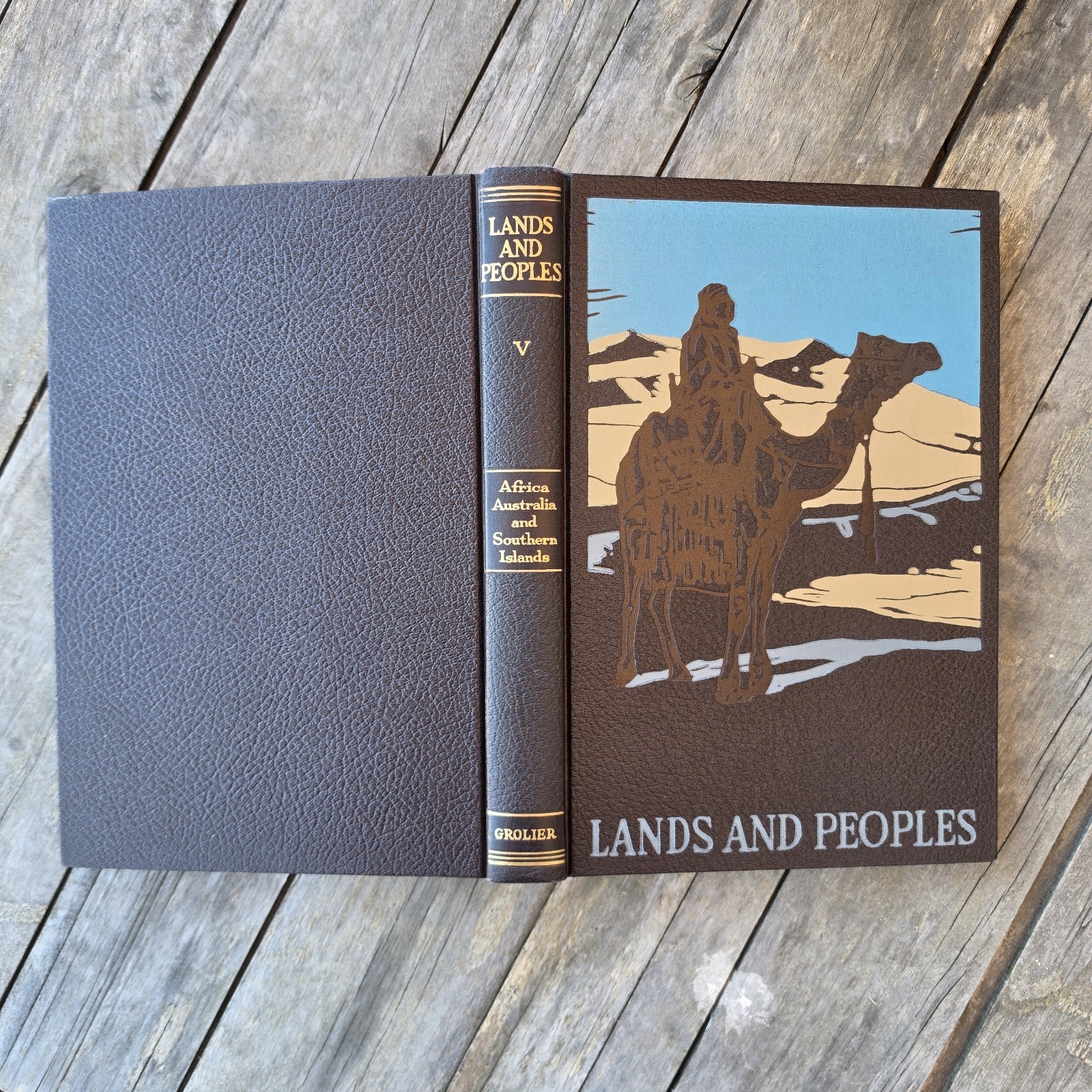 Lands and Peoples Vol. V Africa Australia Southern Islands Grolier HC