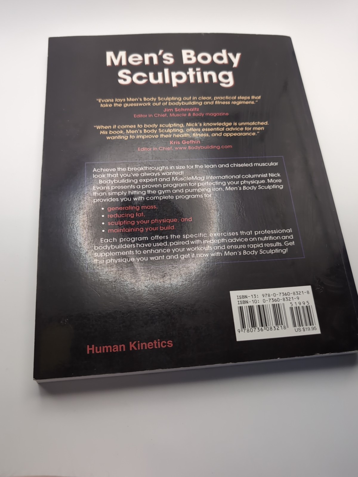 Men’s Body Sculpting by Nick Evans (2010, Trade Paperback)