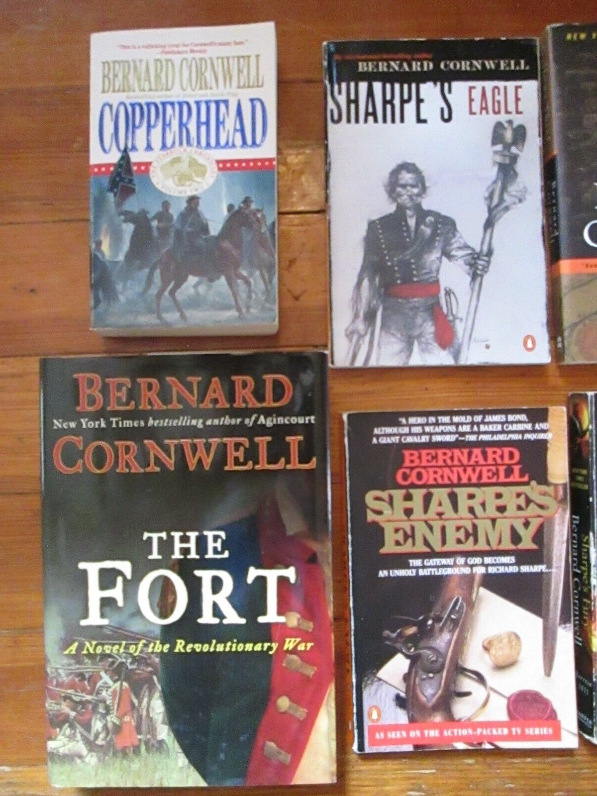 BERNARD CORNWELL Book Lot Sharpe’s Series Fury Eagle Honor Enemy Fort Copperhead