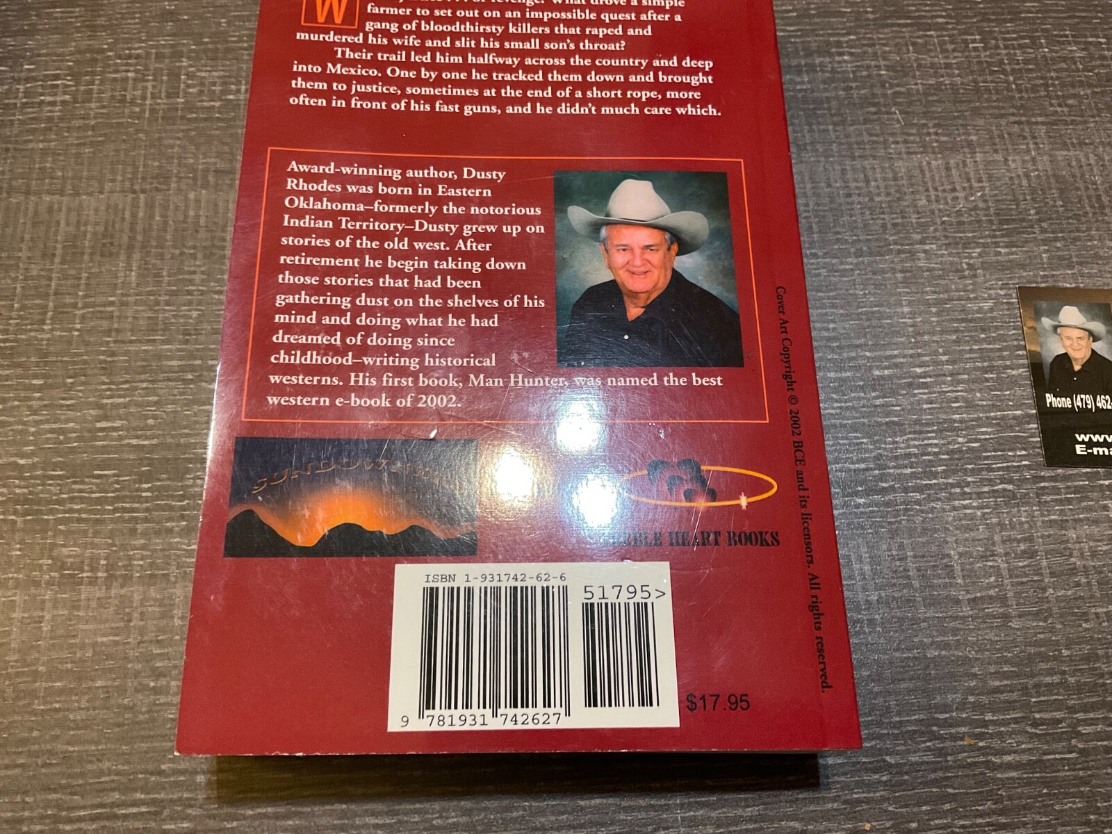 Manhunter By Dusty Rhodes (Trade Paperback) Signed With Rare Business Card