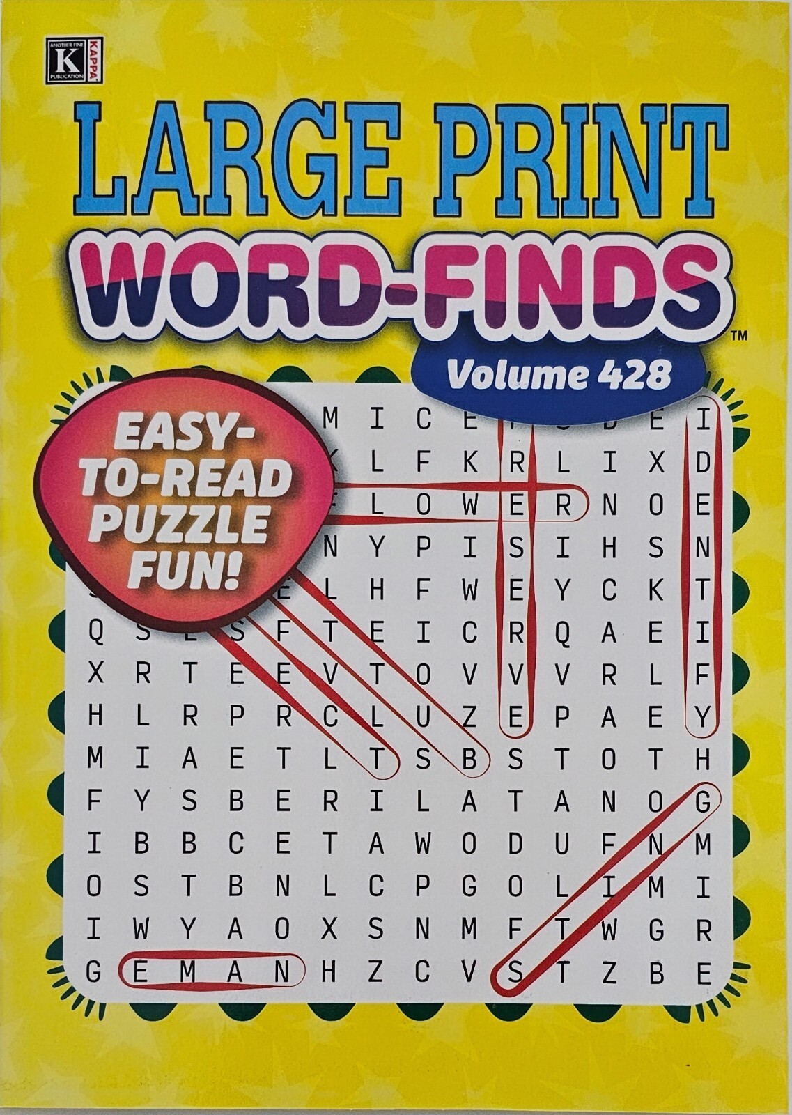 5 Large Print Word-Finds Puzzle Books Kappa Games Vol #428-446 ~ Search,Hunt NEW
