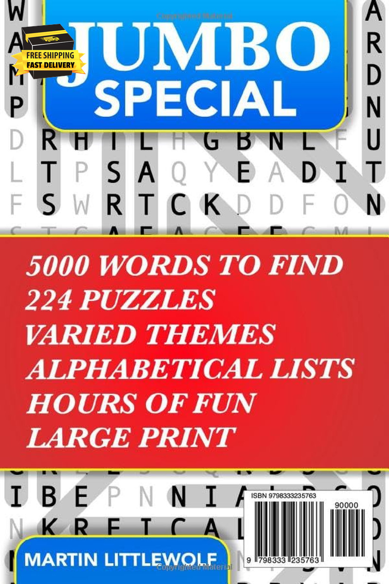 Big Book of Large Print Word Search Puzzles: 5000 Words – 224 Themed Puzzles – f