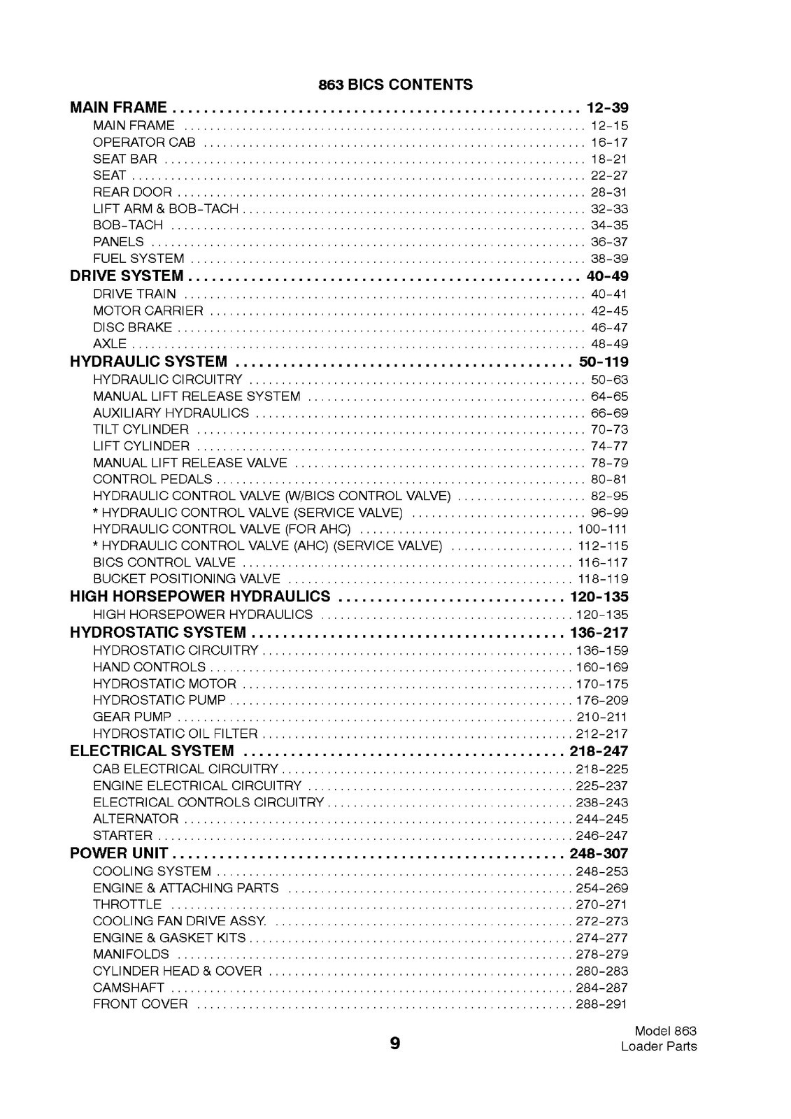 BOBCAT 863 Skid Steer Loader Parts Manual SN 514411001 Up 2001 – COIL BINDING