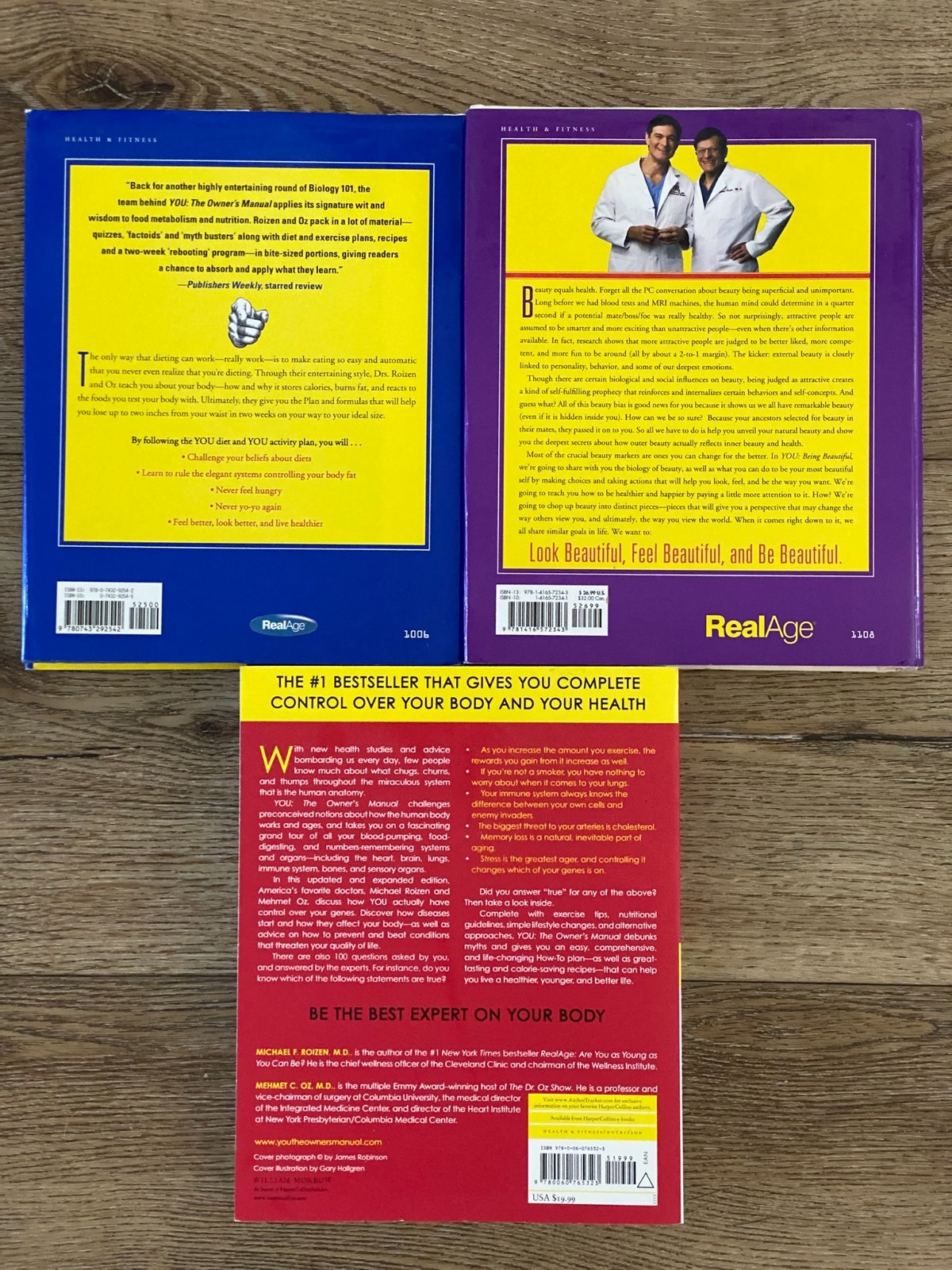 Lot of 3 “You” books by Dr. Oz & Dr. Roizen “Being Beautiful” “You on a Diet”..