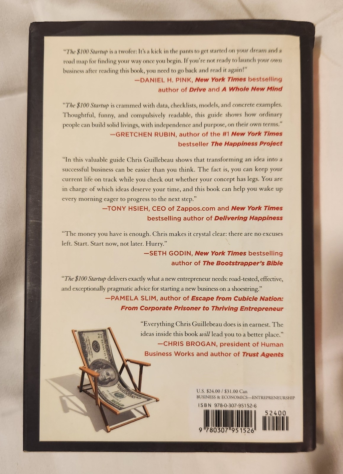 $100 Startup New York Times Best Seller By Cris Guillebeau Hardcover