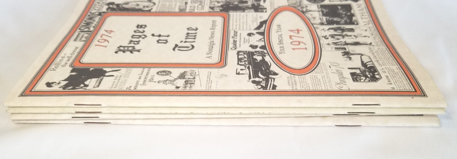 Lot Of 4 Pages Of Time Nostalgia News Report Pamphlet Booklets